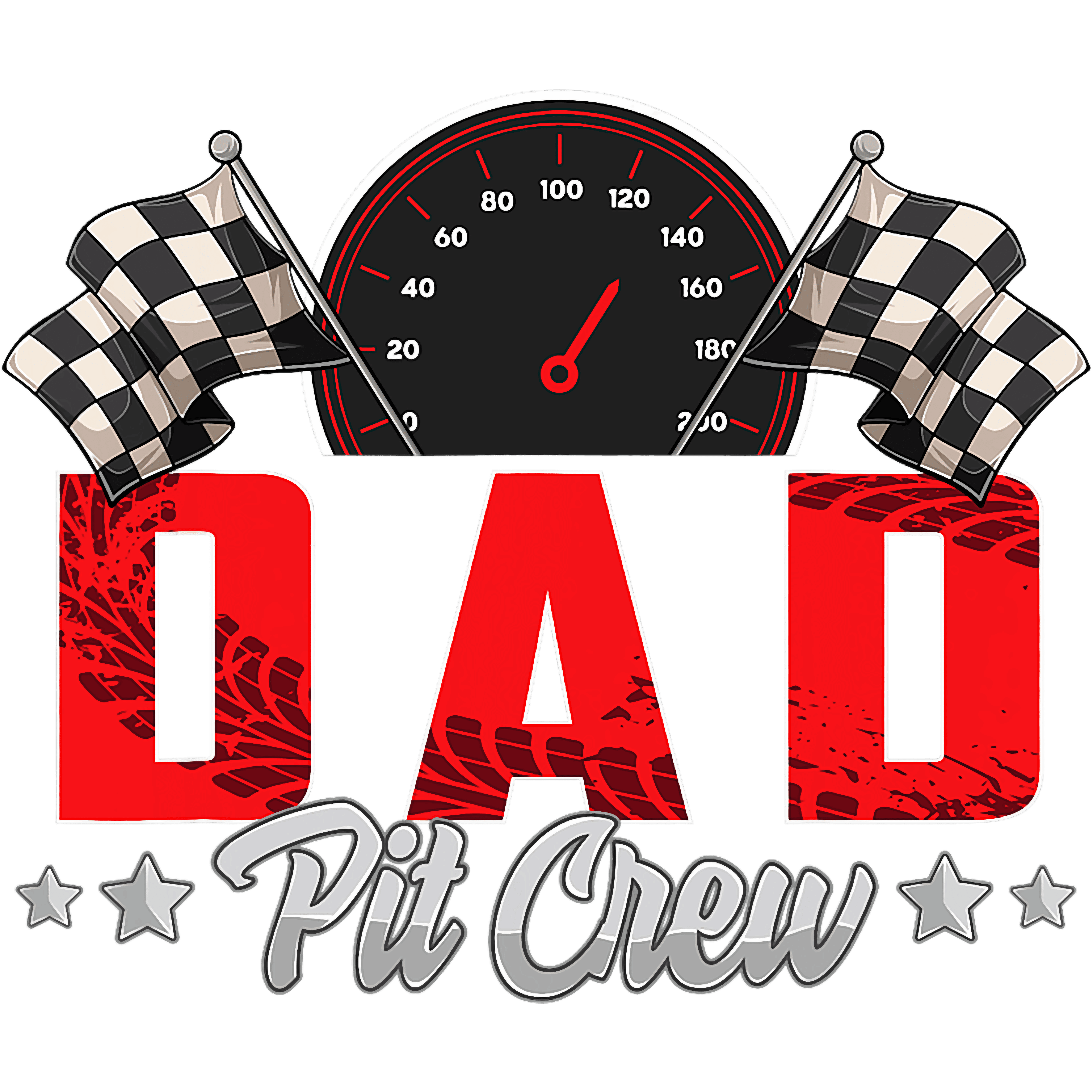 Dad Pit Crew Racing Dad Motorsport DTF Transfer