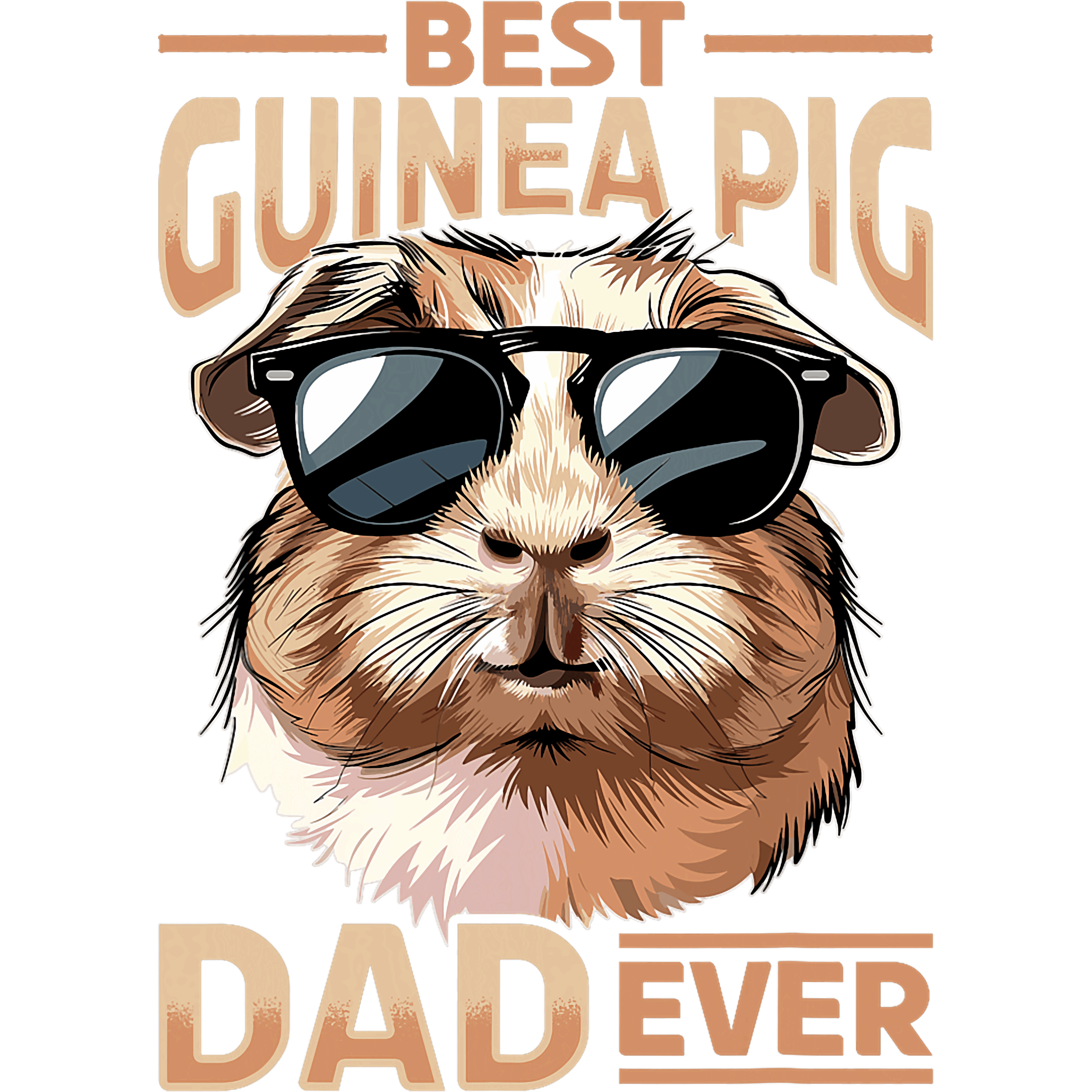 Best Guinea Pig Dad Ever DTF Transfer