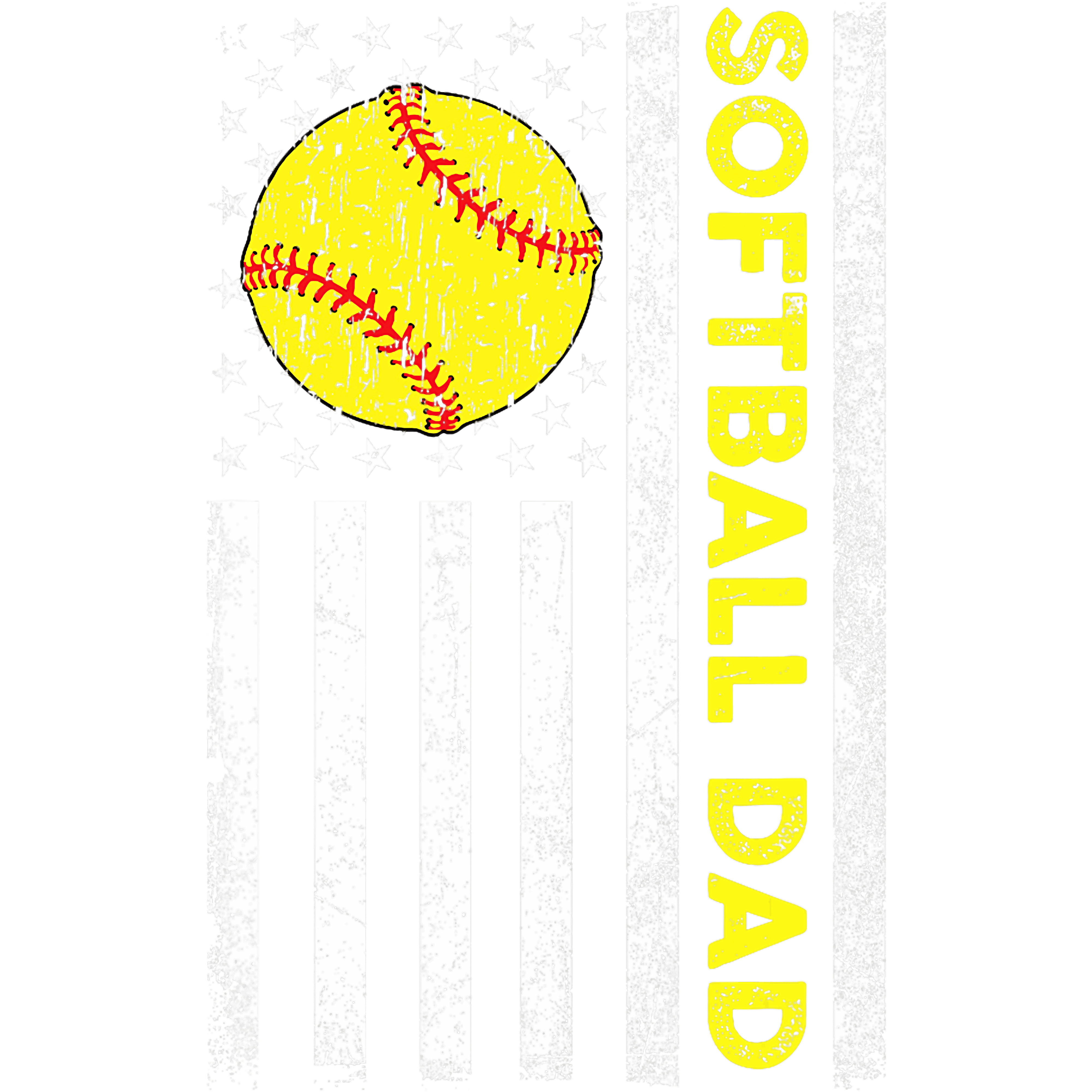 Softball Dad Flag DTF Transfer