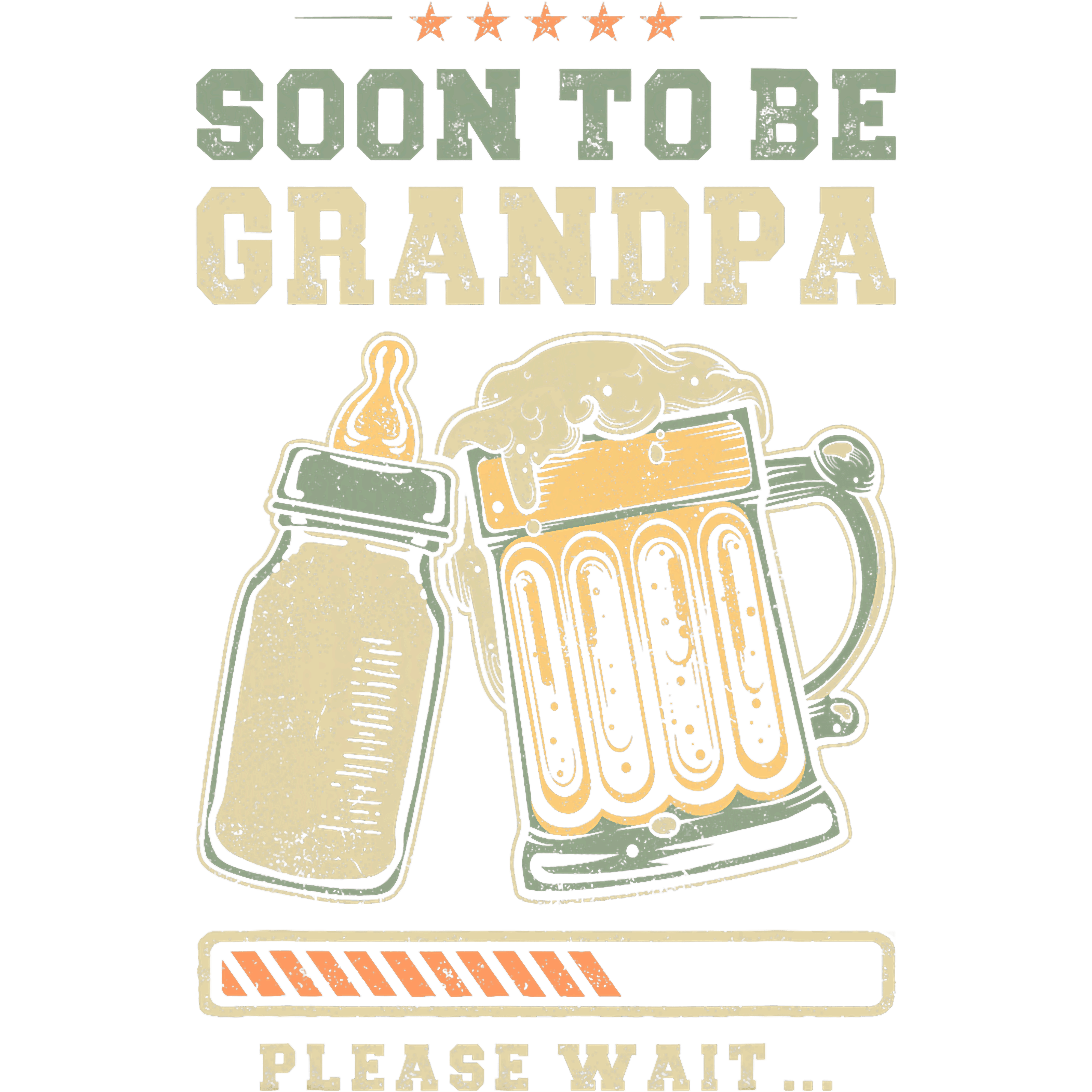 Soon To Be Grandpa Please Wait DTF Transfer