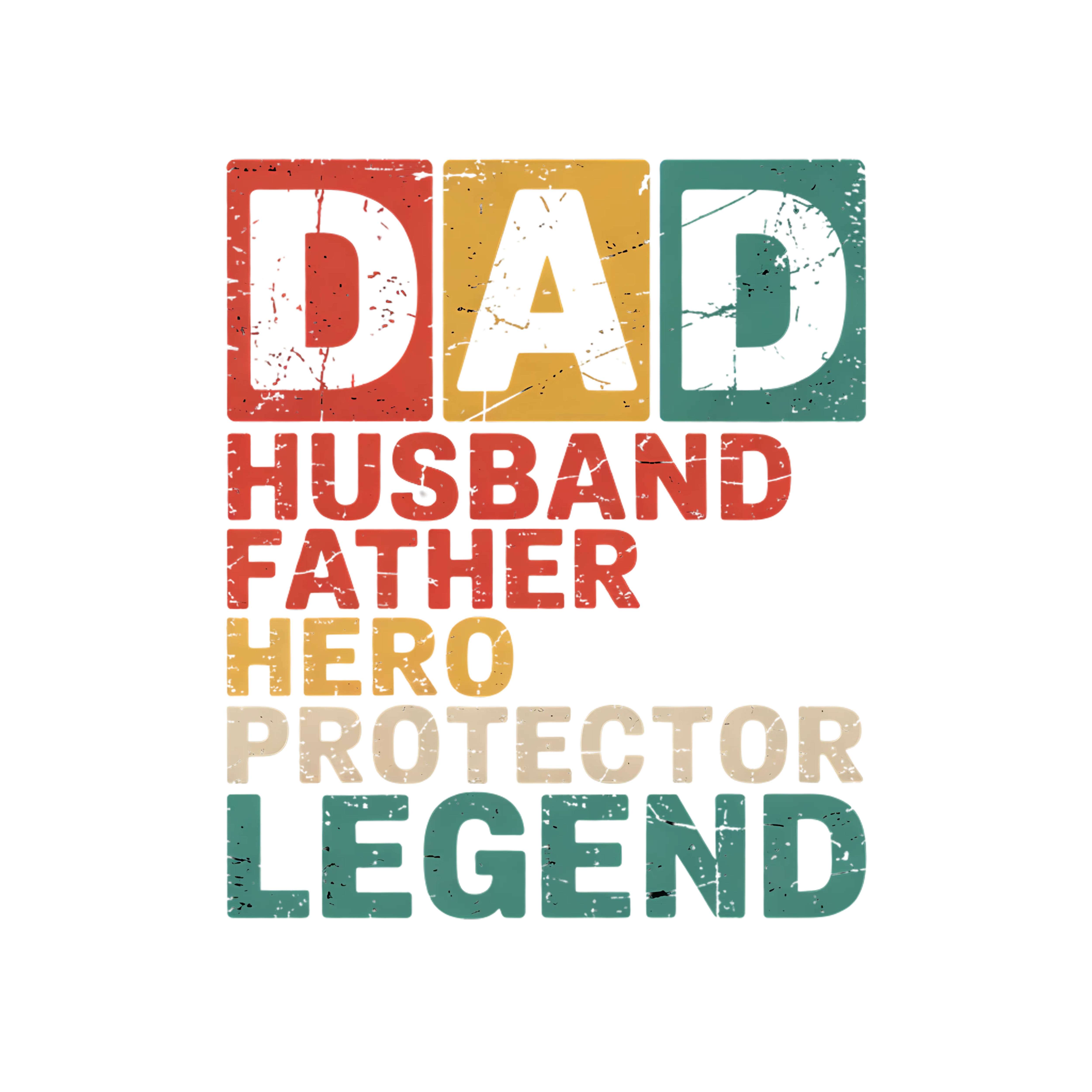 Dad Husband Father Hero Legend DTF Transfer