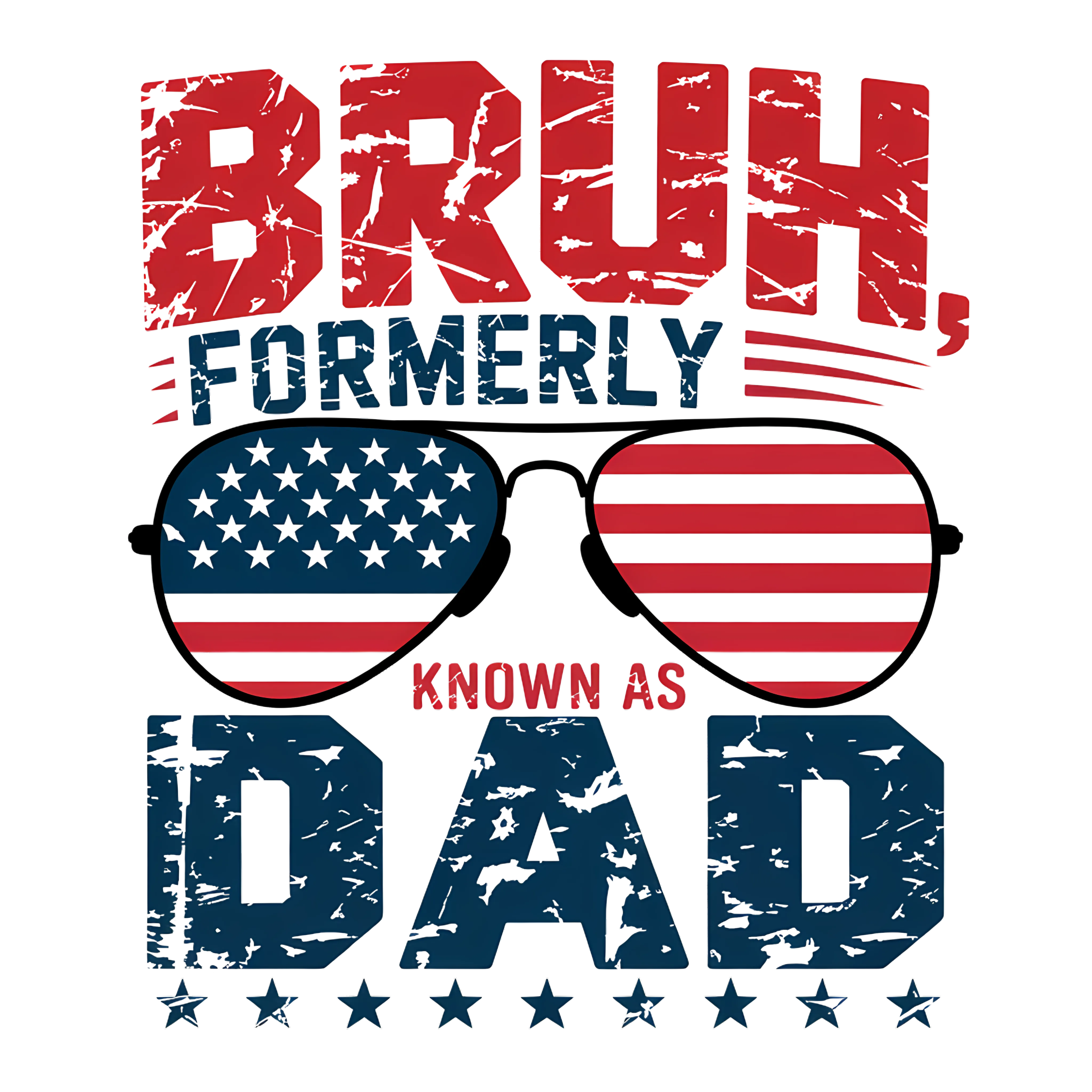 Patriotic Dad Aviator Sunglasses DTF Transfer