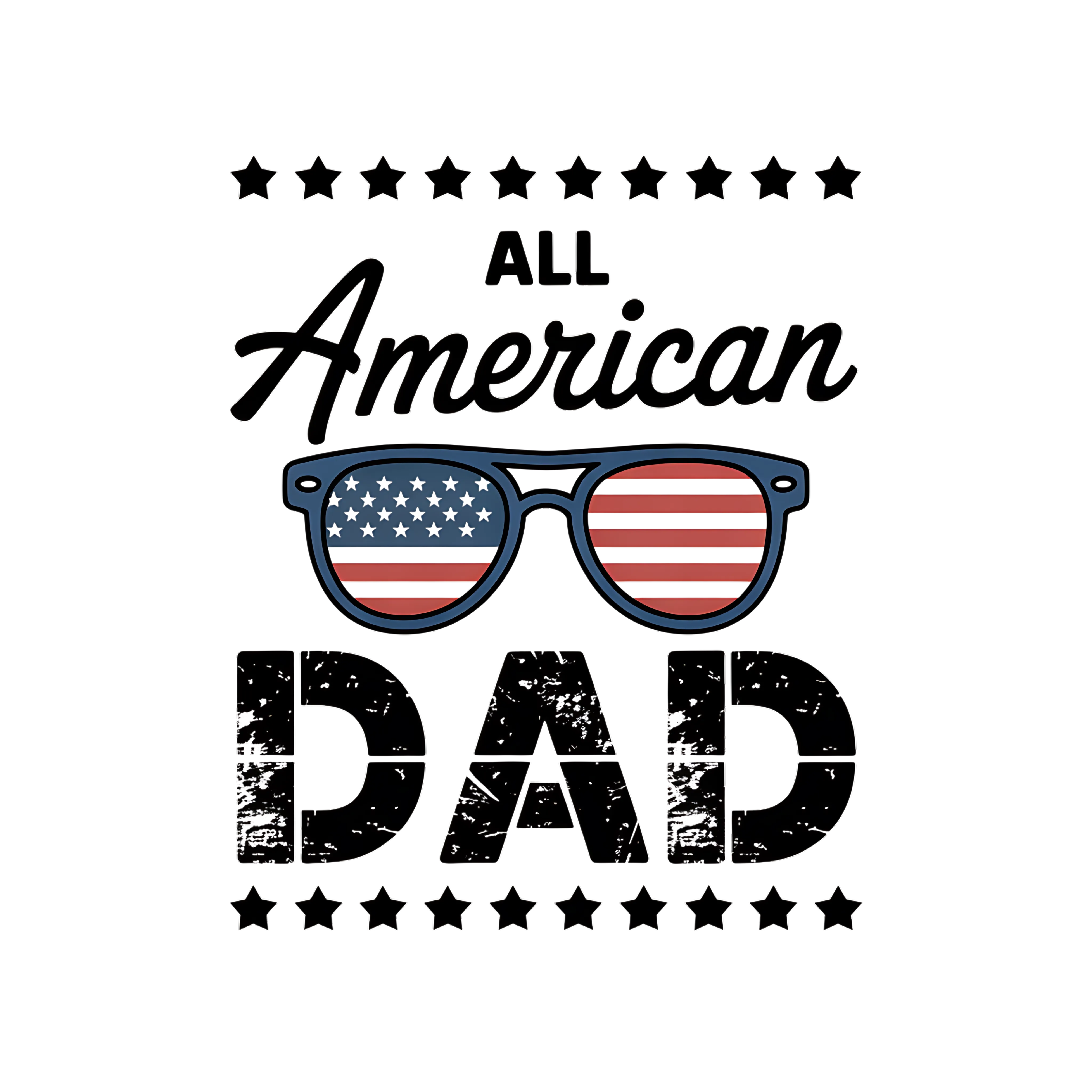 All American Dad Sunglasses DTF Transfer