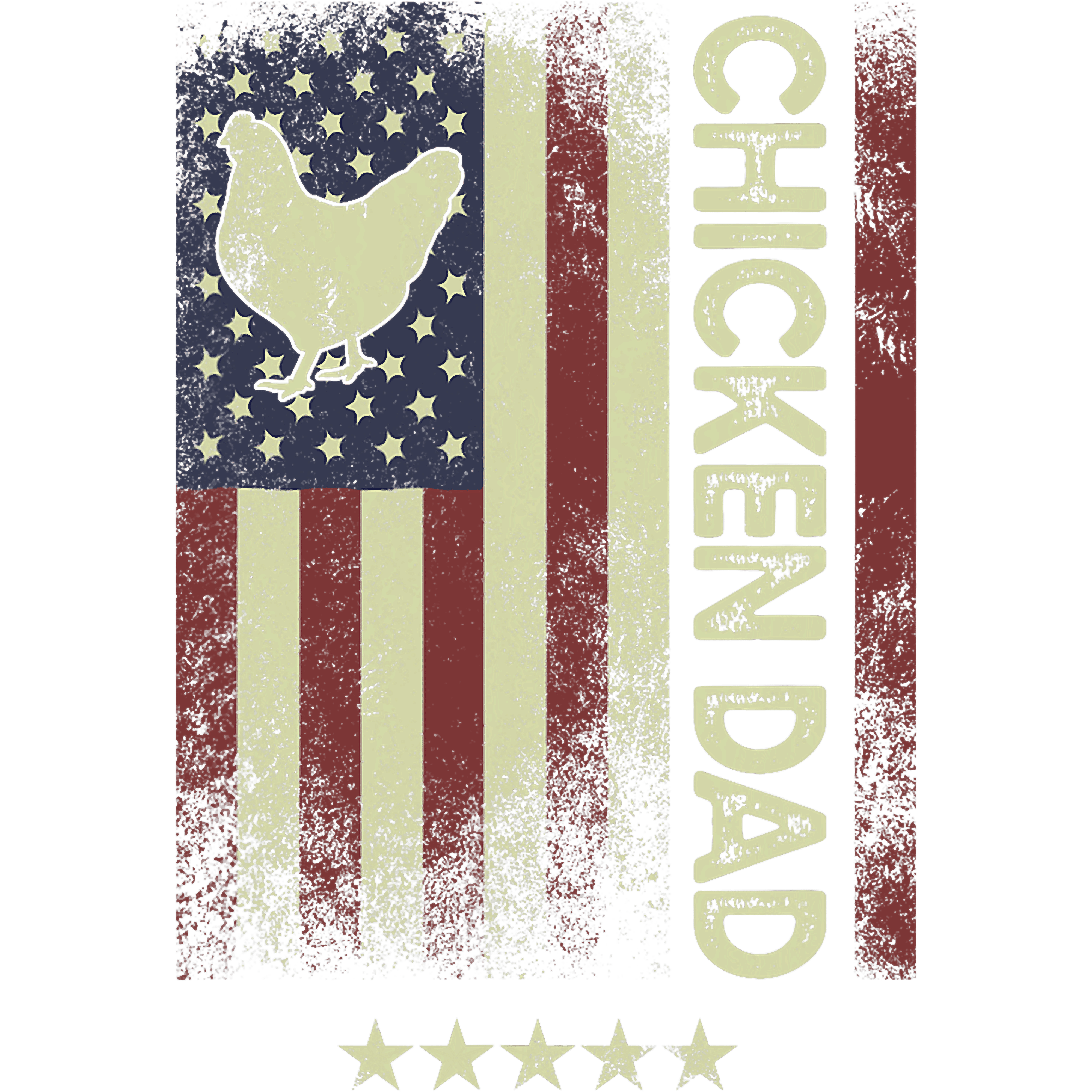 Chicken Dad Patriotic DTF Transfer