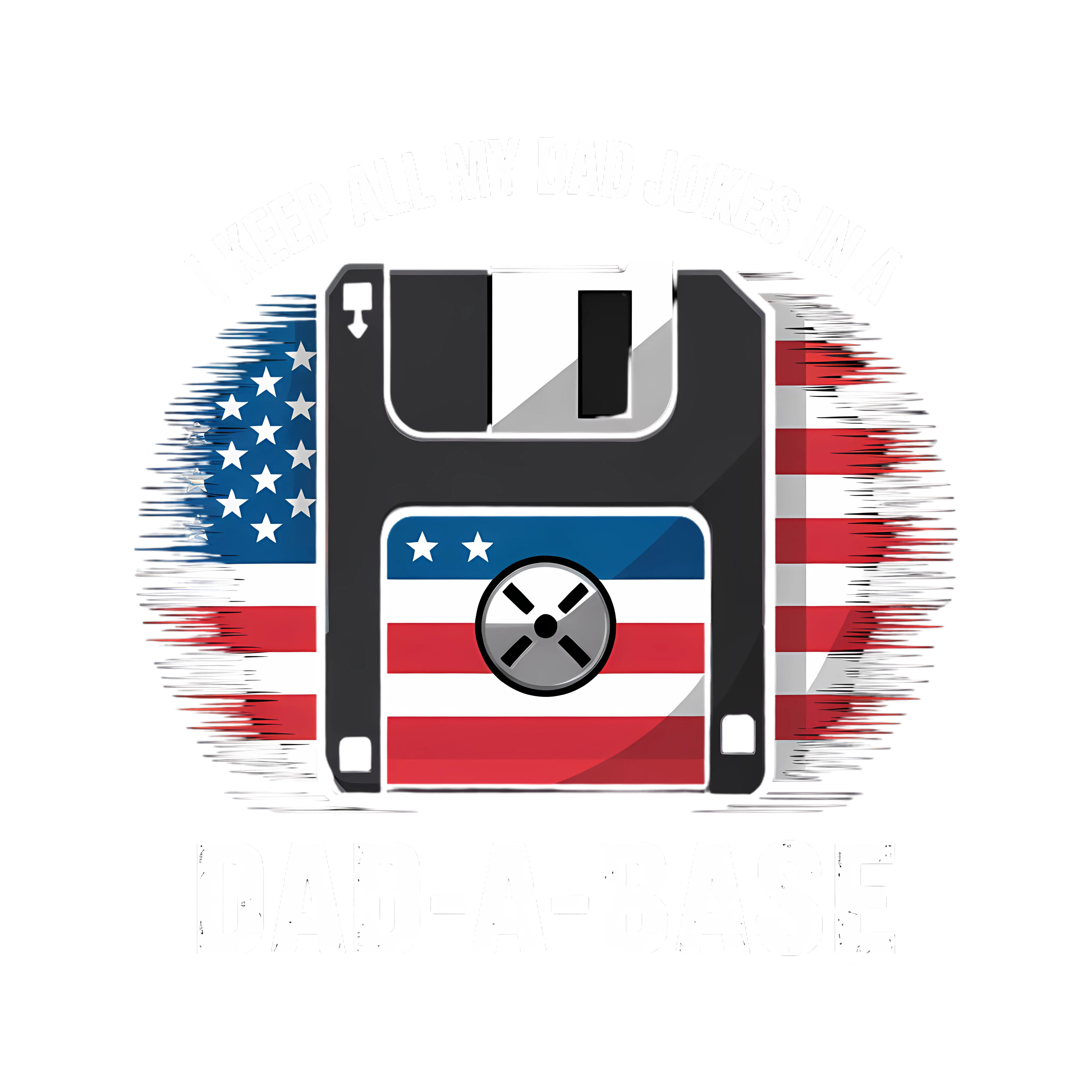 Dad Jokes Database Floppy Disk DTF Transfer