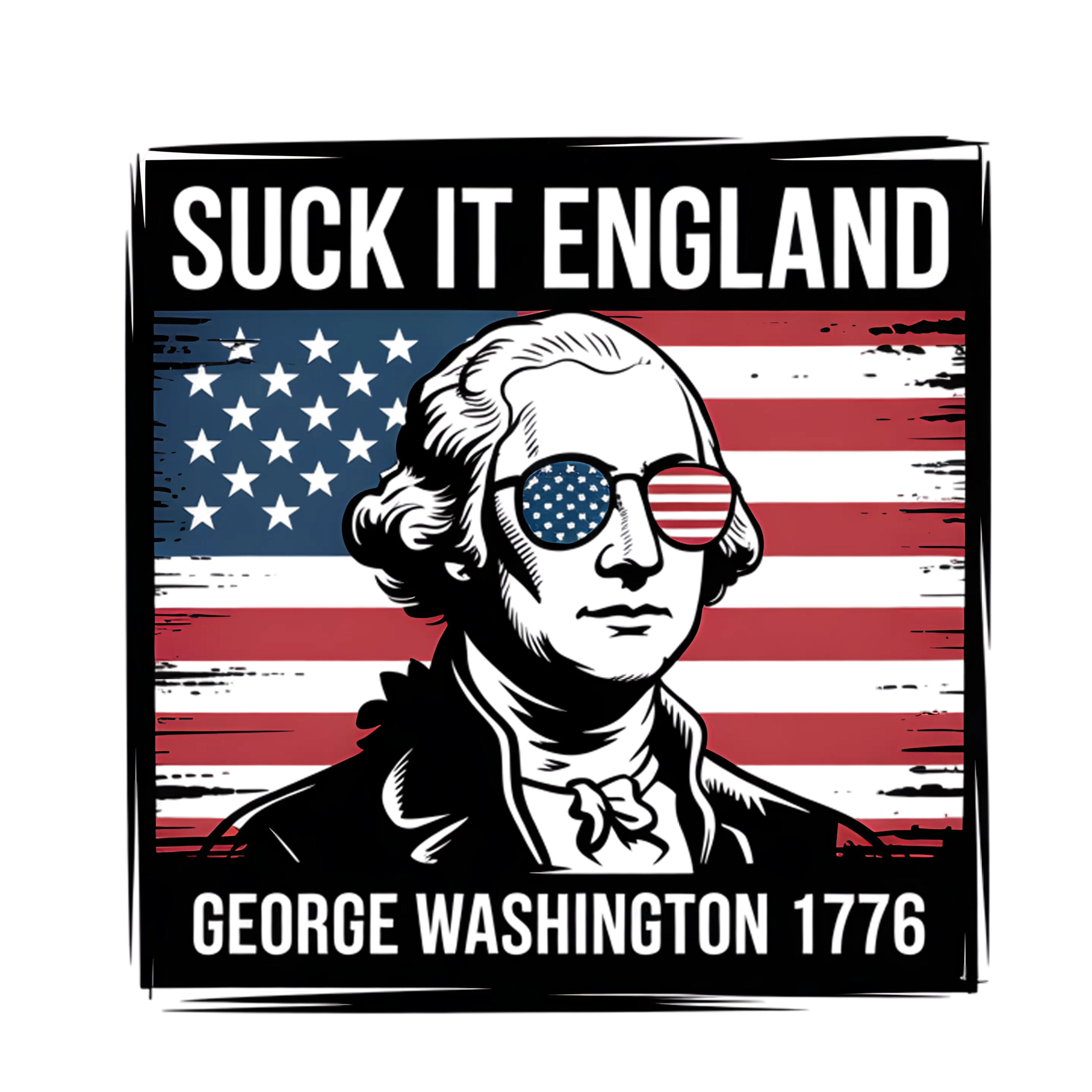 George Washington Patriotic Humor DTF Transfer