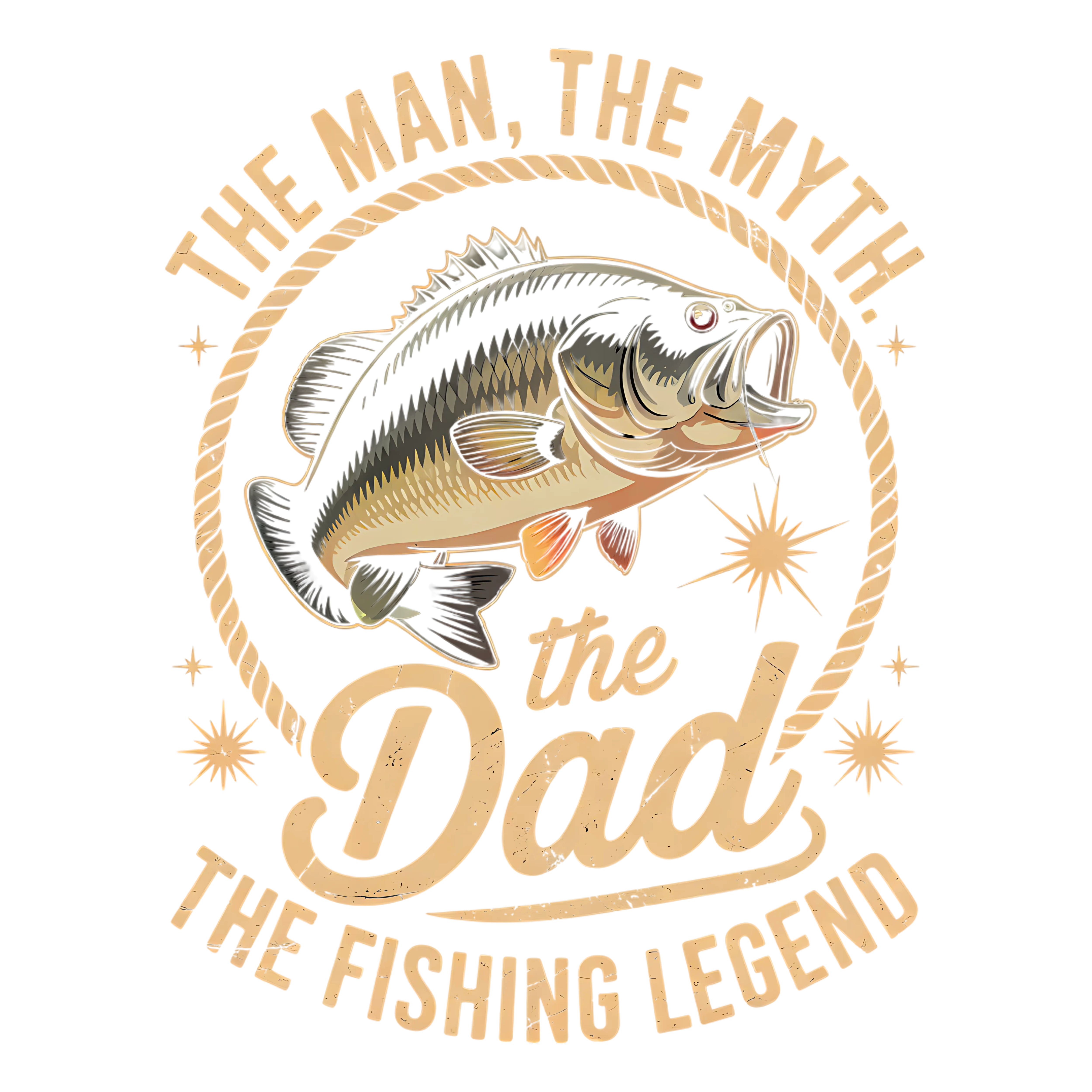 Dad Fishing Legend DTF Transfer