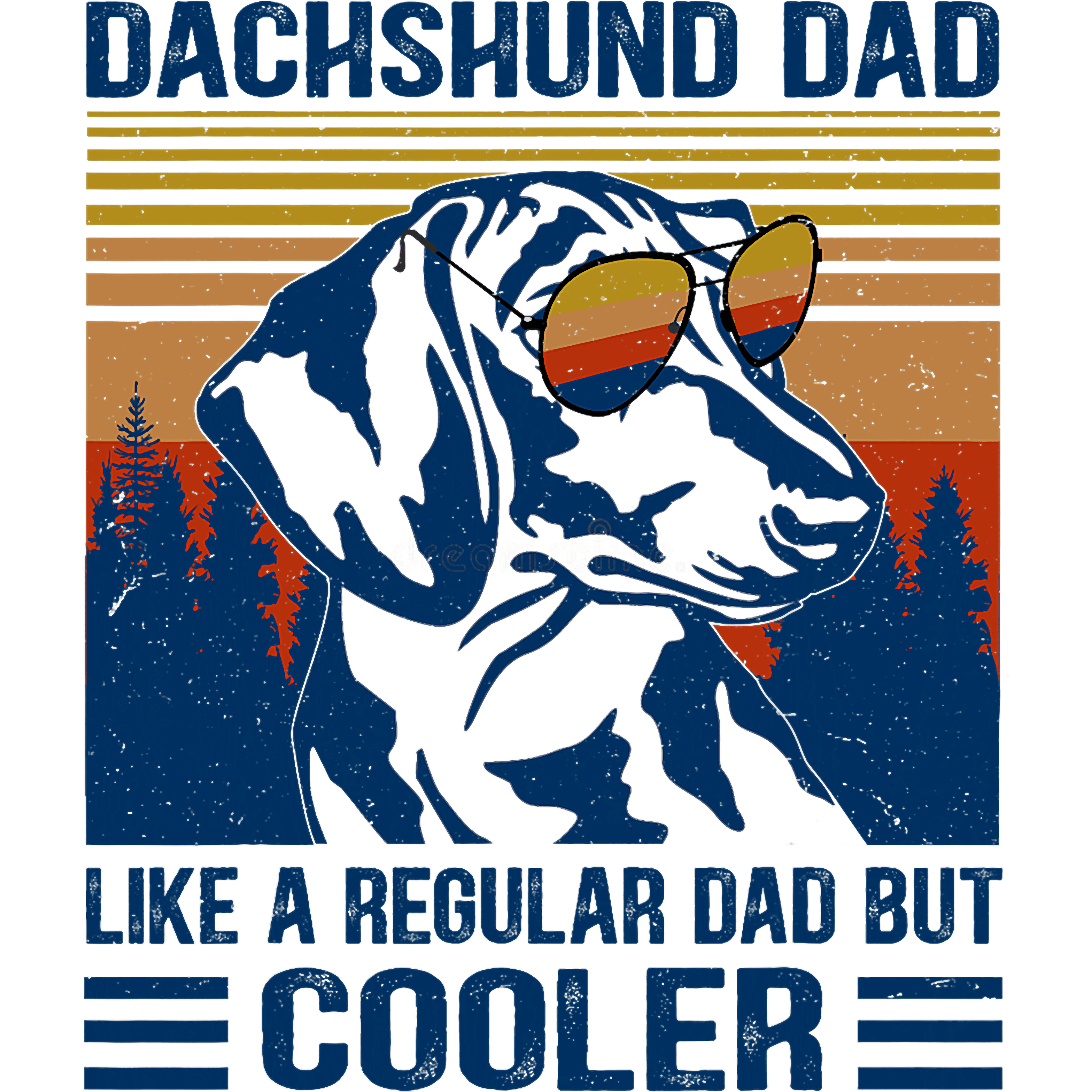 Dachshund Dad Dog Lover DTF Transfer