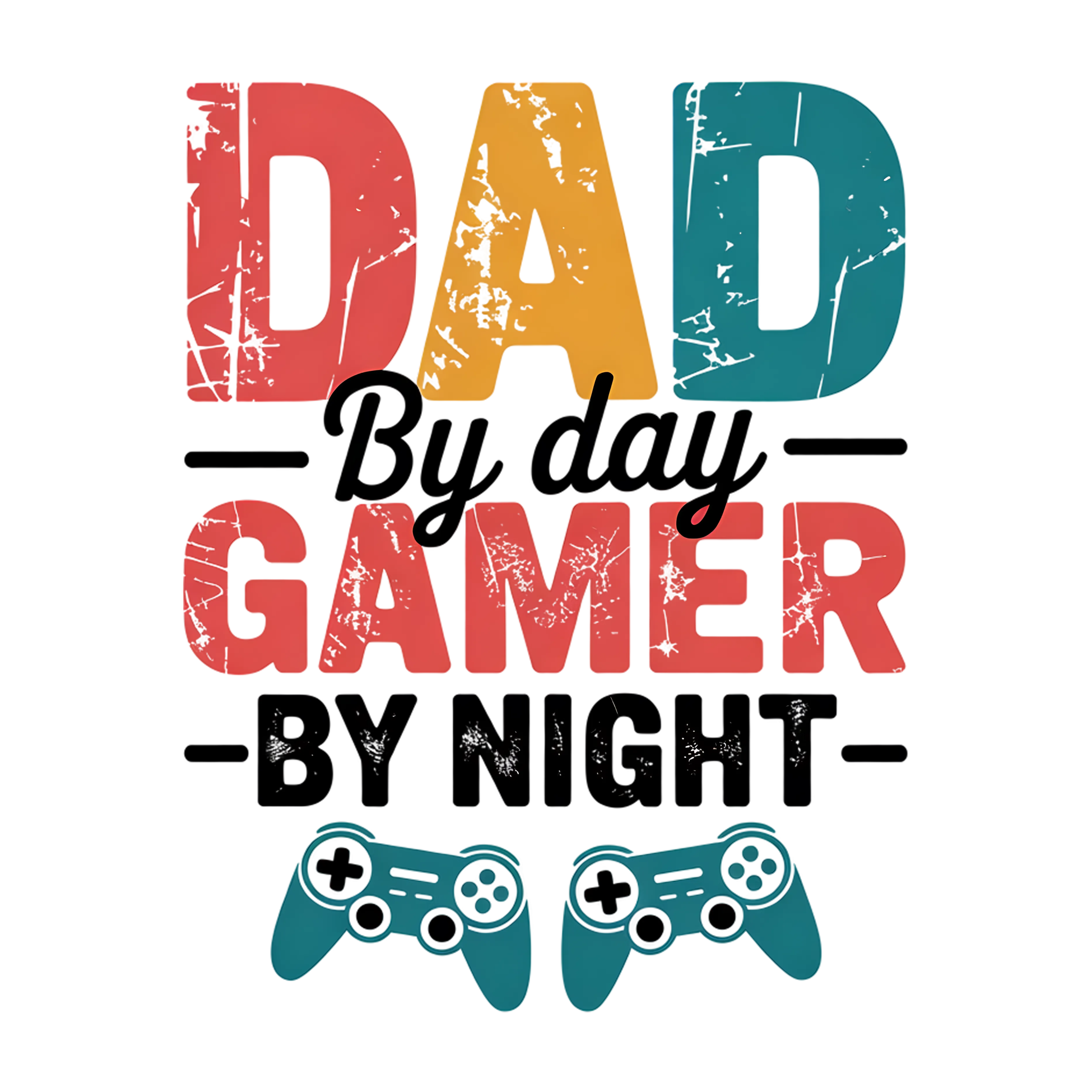 Dad Gamer Video Game DTF Transfer