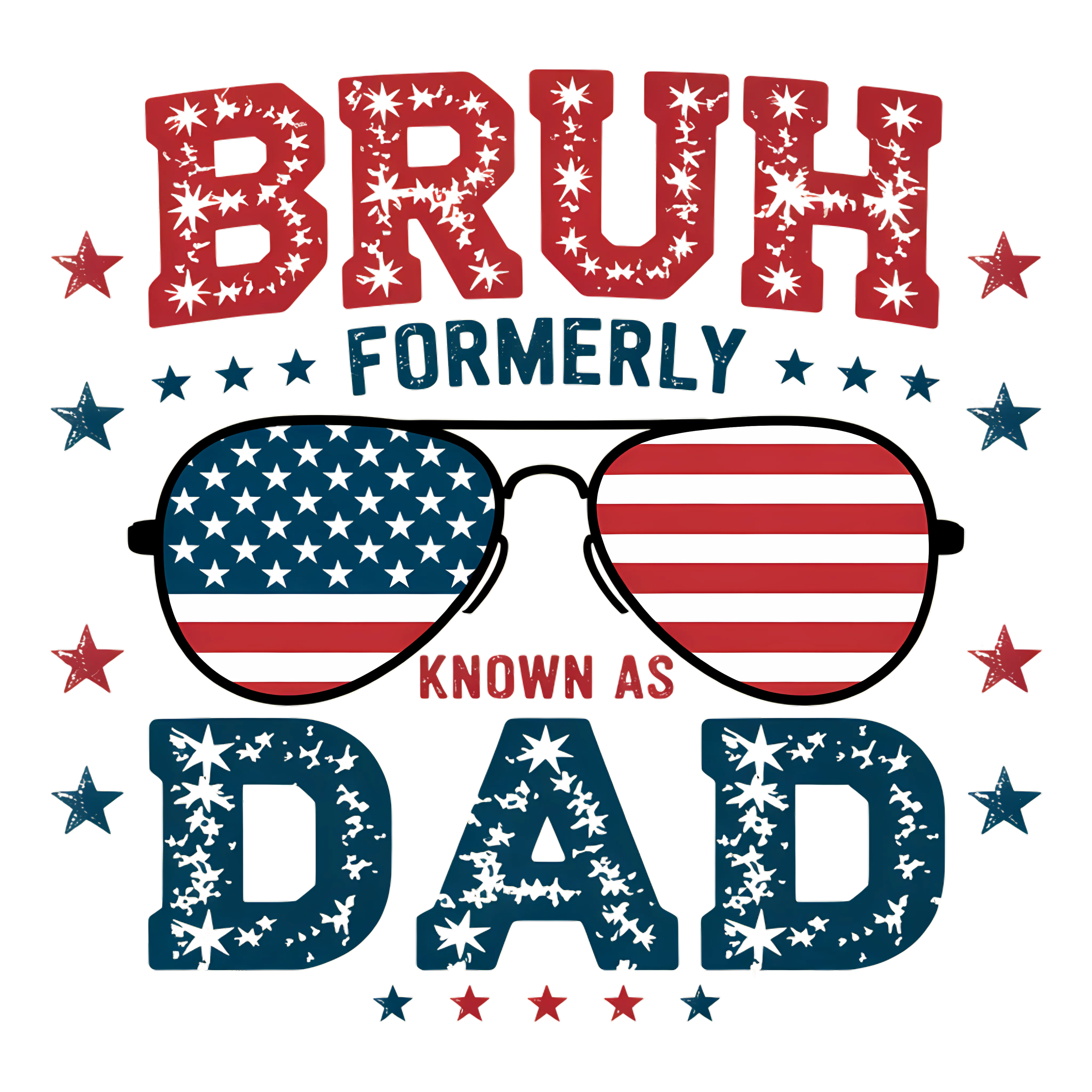 Patriotic Dad Aviator Sunglasses DTF Transfer