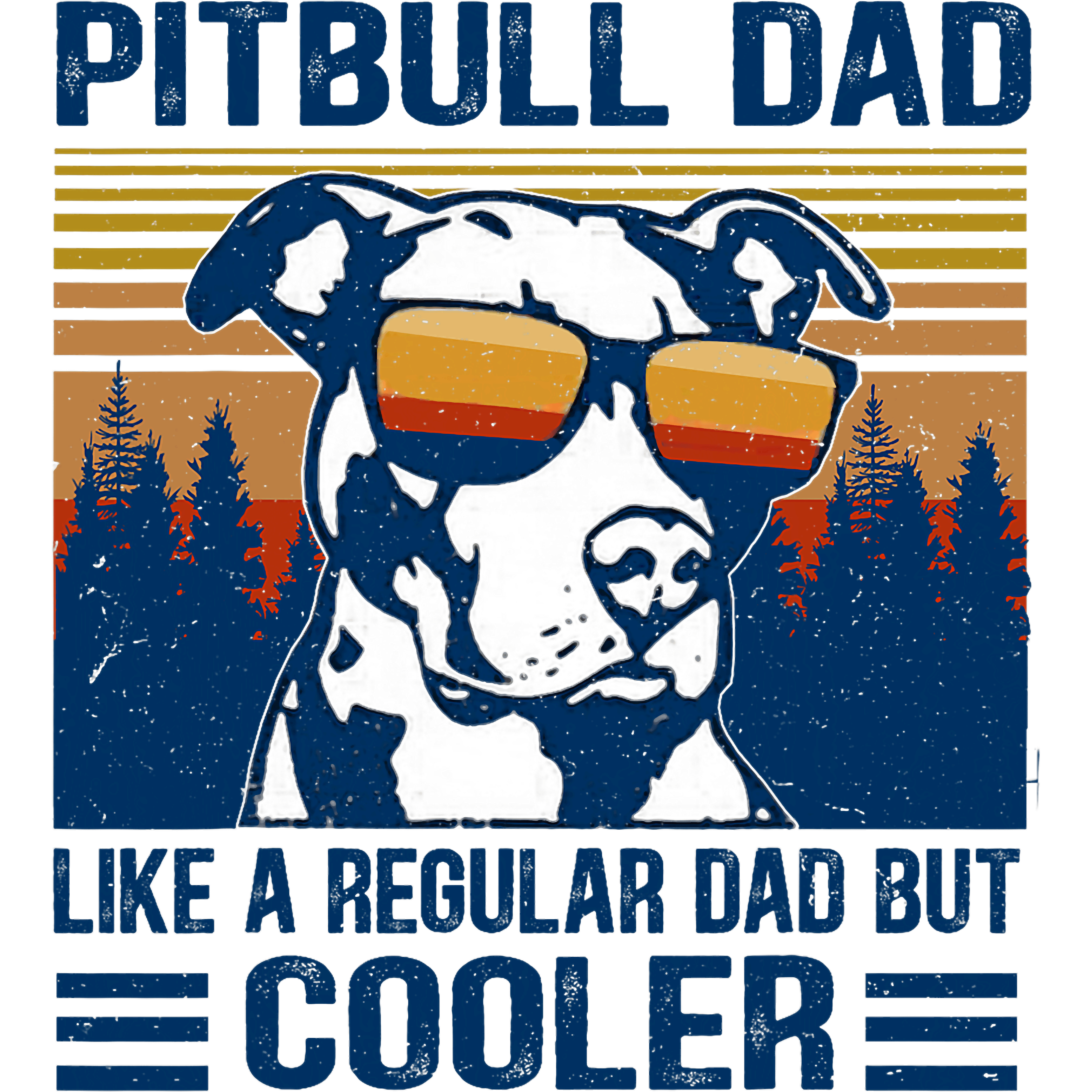 Pitbull Dad Dog Lover DTF Transfer
