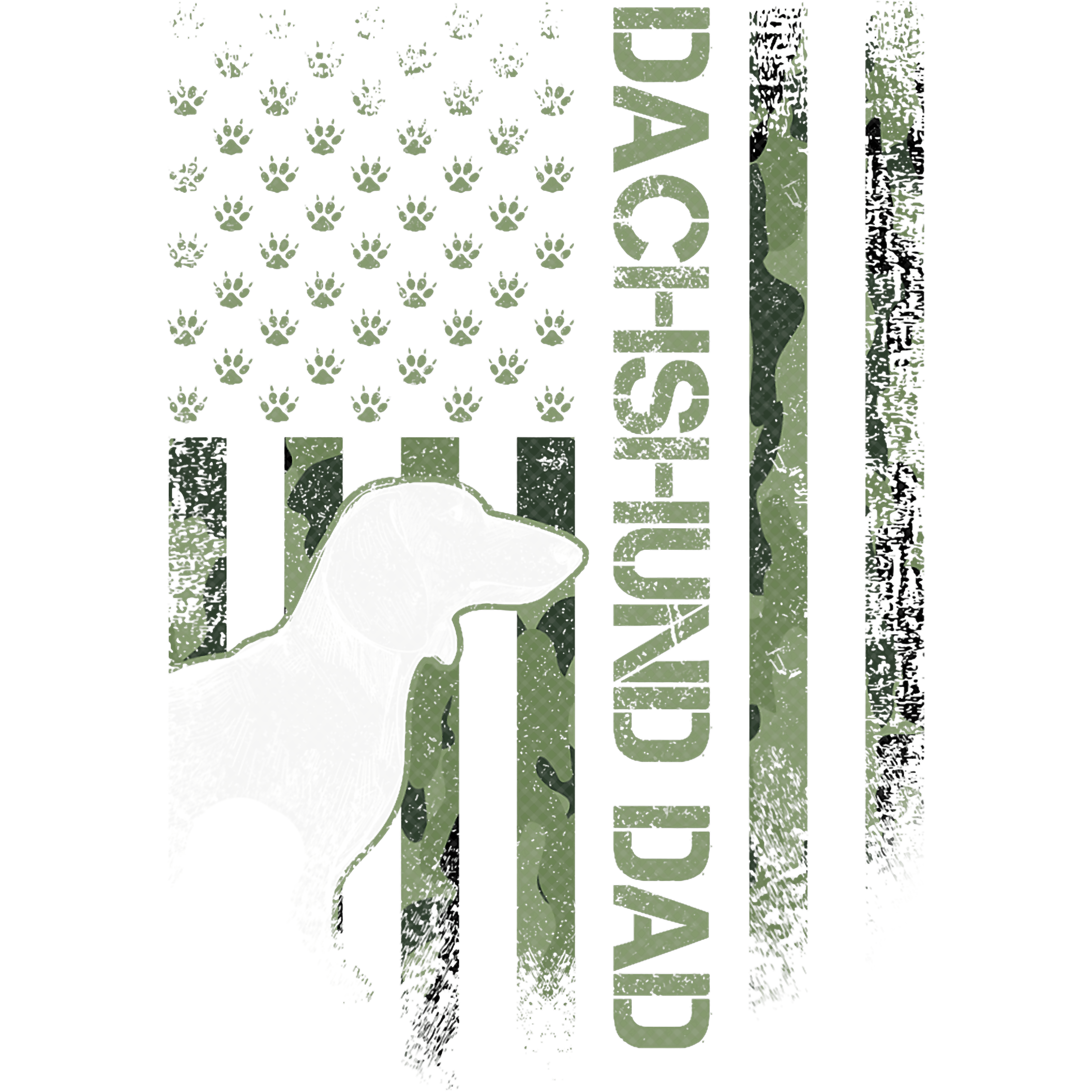American Flag Dachshund Dad Dog Lover DTF Transfer