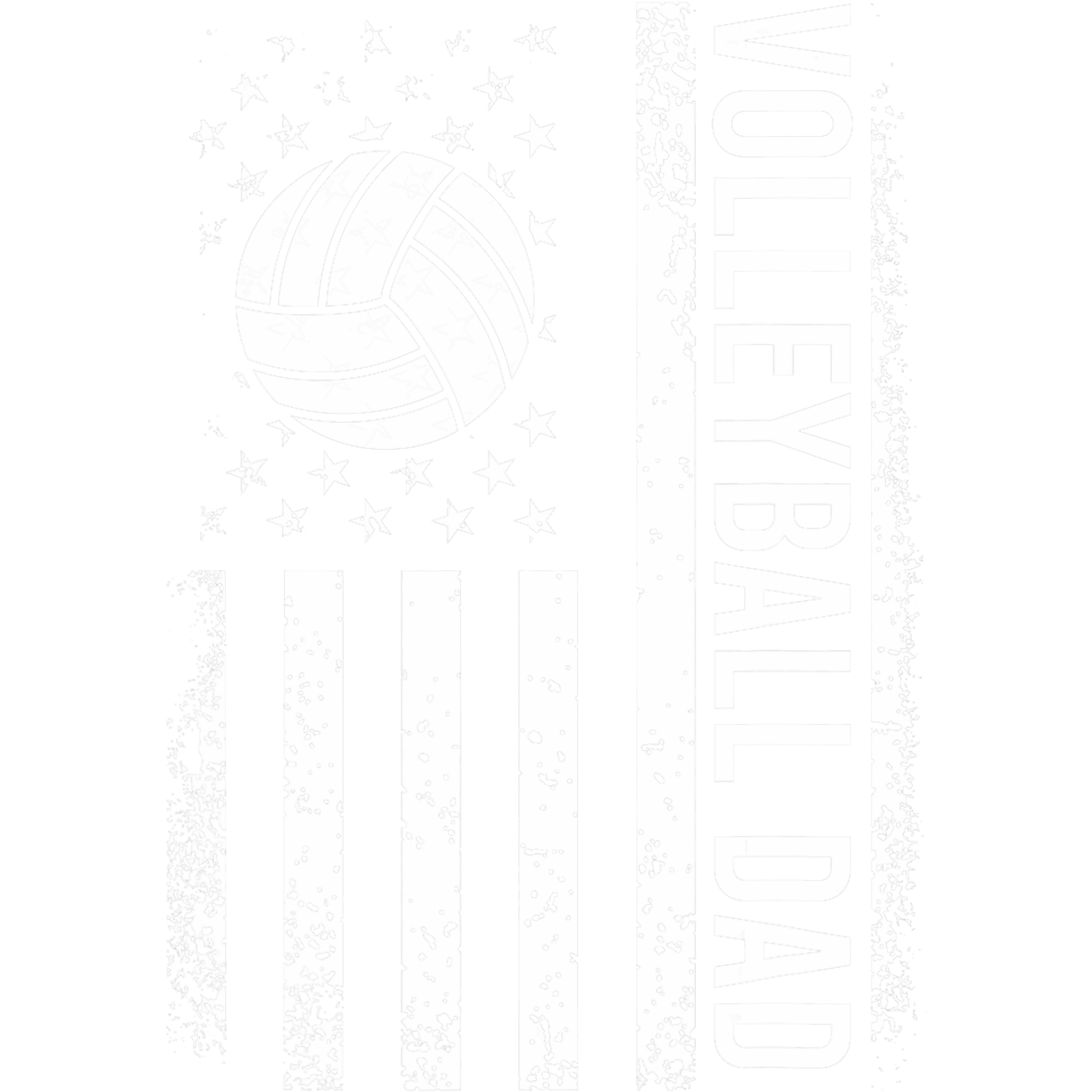 Vintage American Flag Volleyball Father DTF Transfer