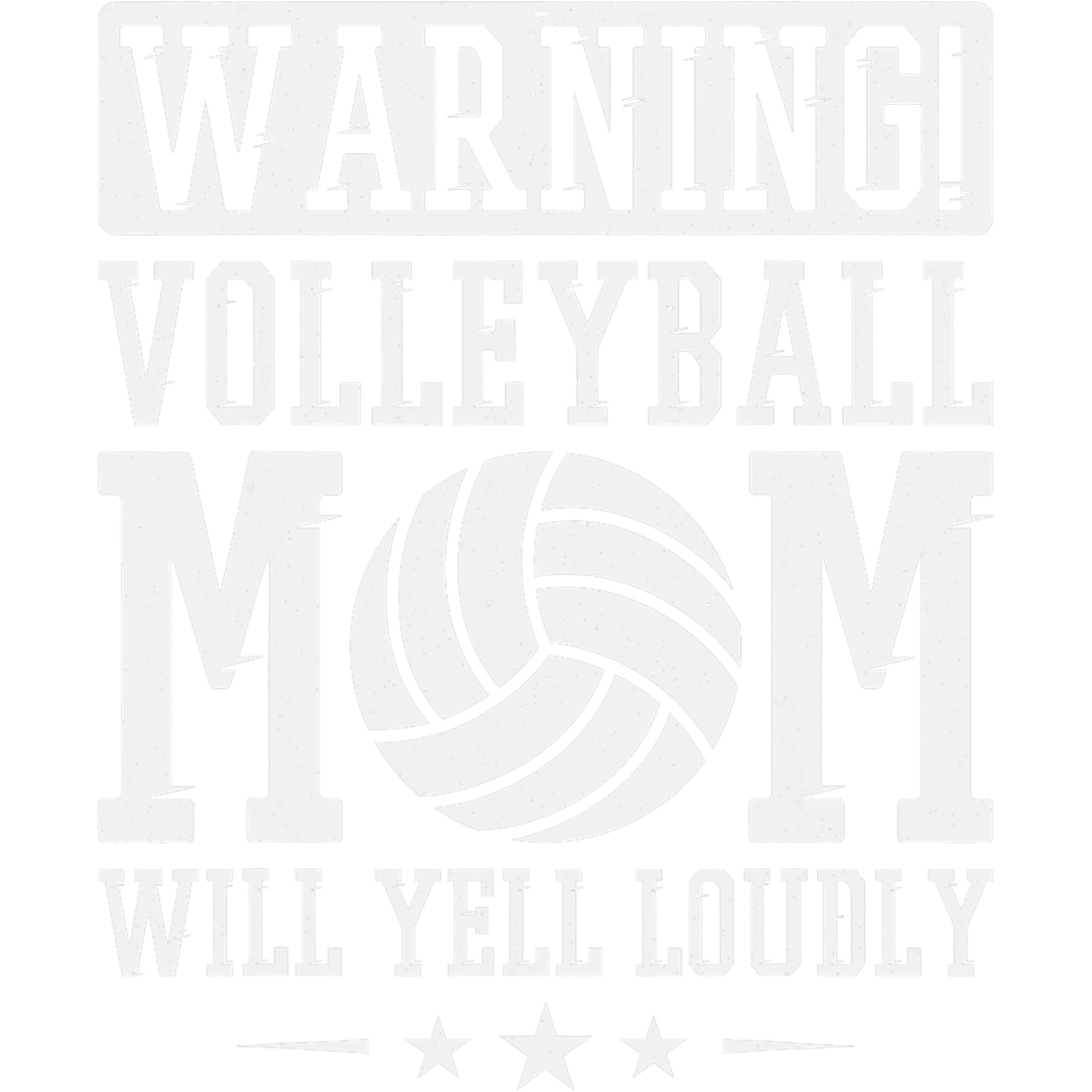 Warning Volleyball Mom Will Yell Loudly DTF Transfer