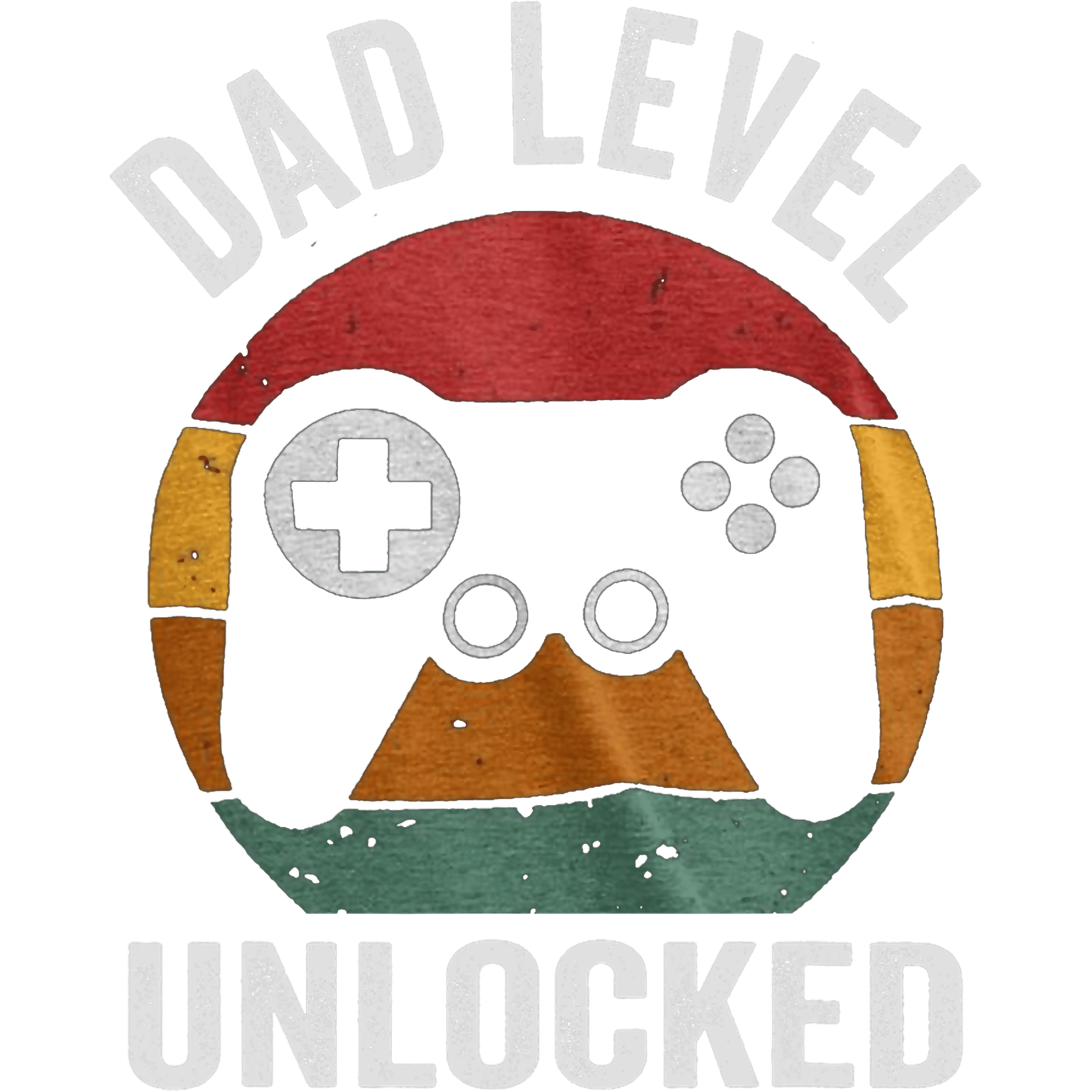 Dad Level Unlocked Retro Gaming DTF Transfer