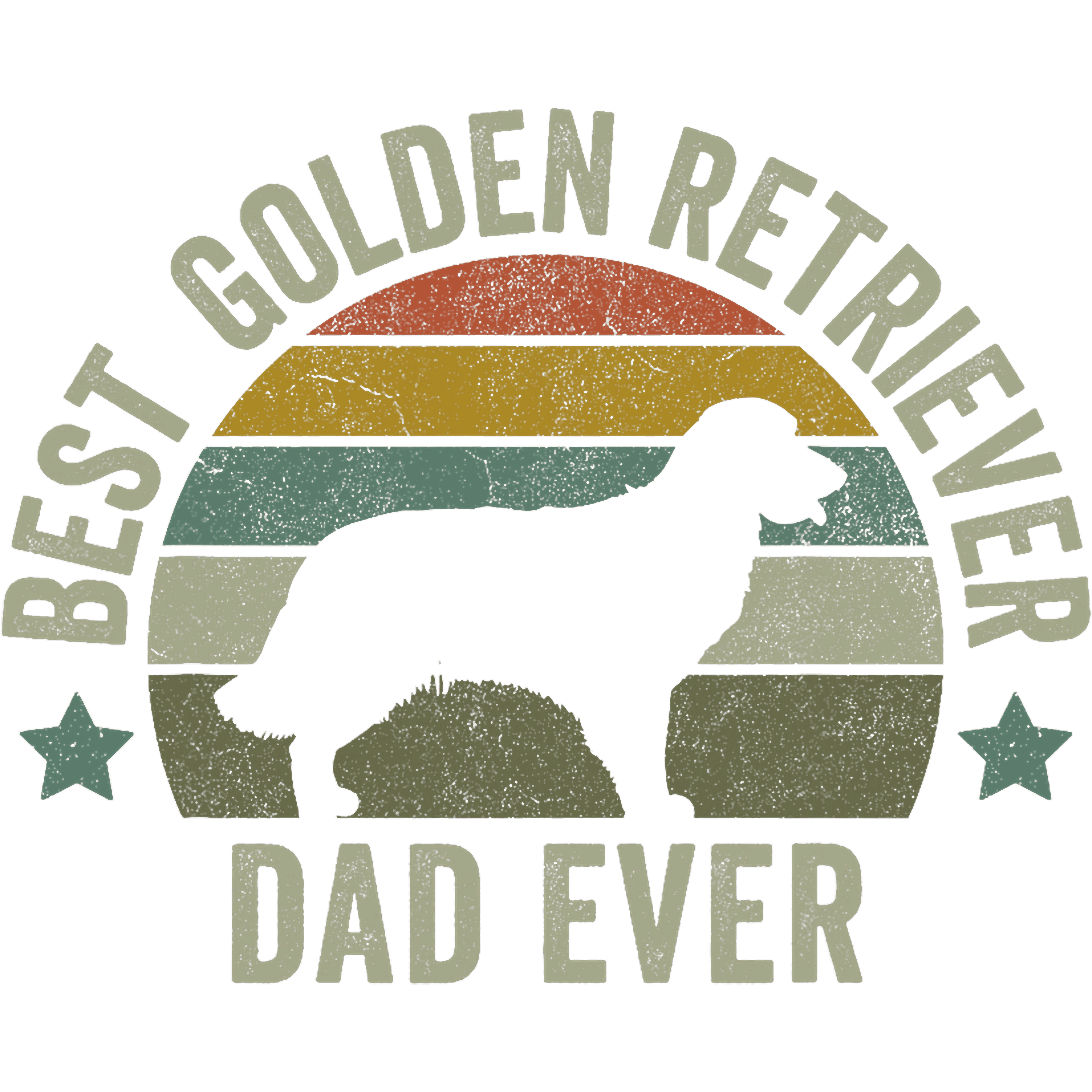 Best Golden Retriever Dad Ever DTF Transfer