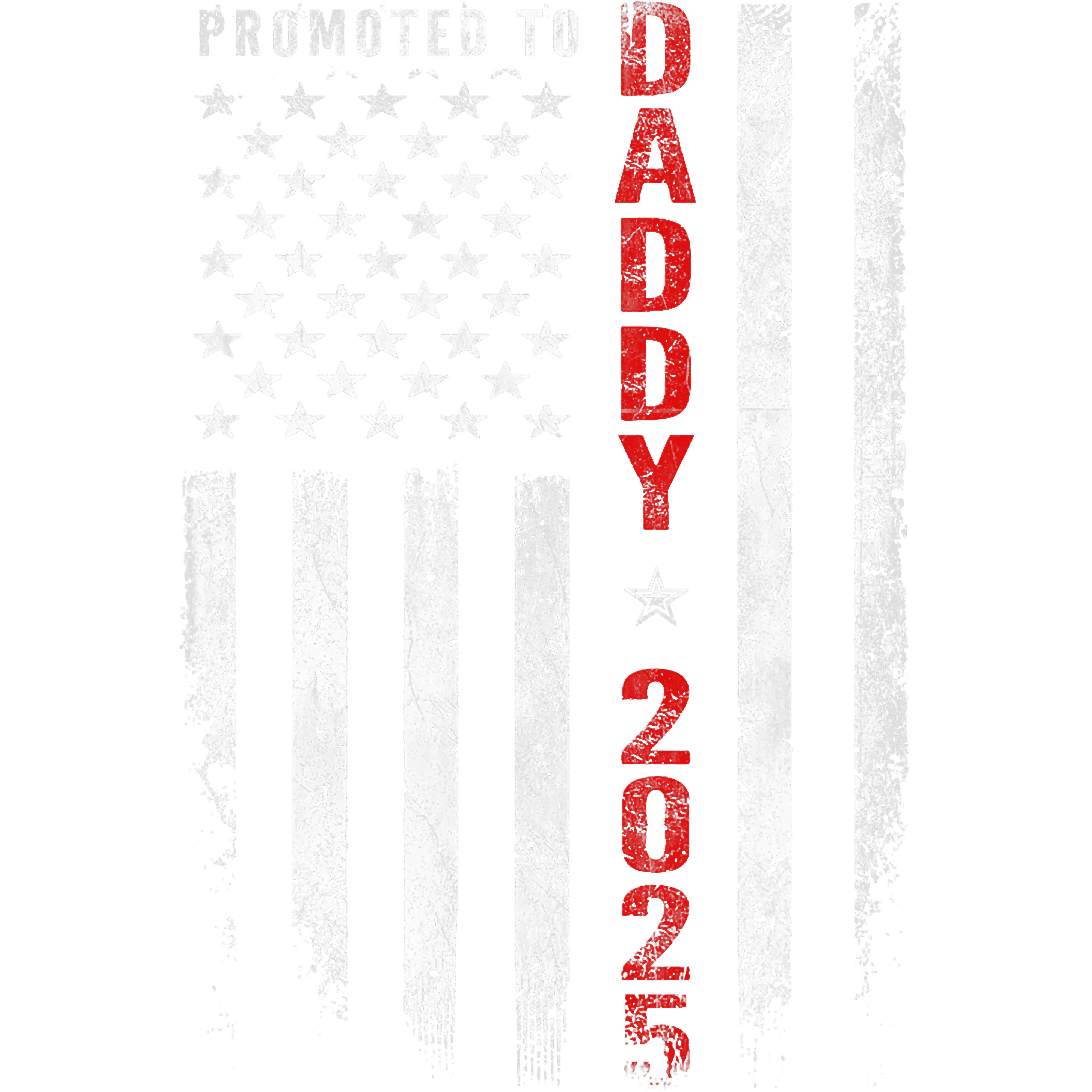 Promoted To Daddy 2025 First Time Dad DTF Transfer