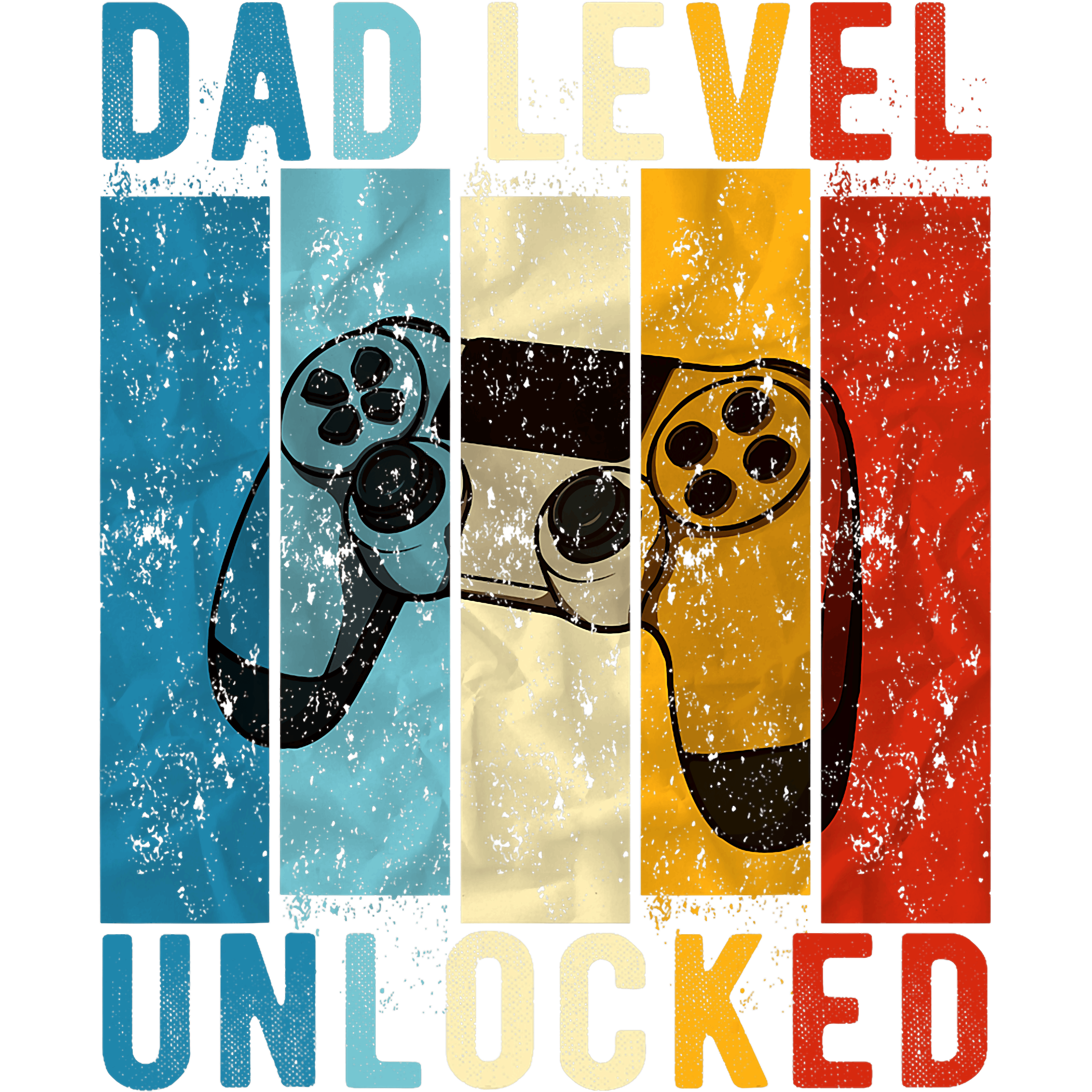 Dad Level Unlocked Retro Video Game DTF Transfer