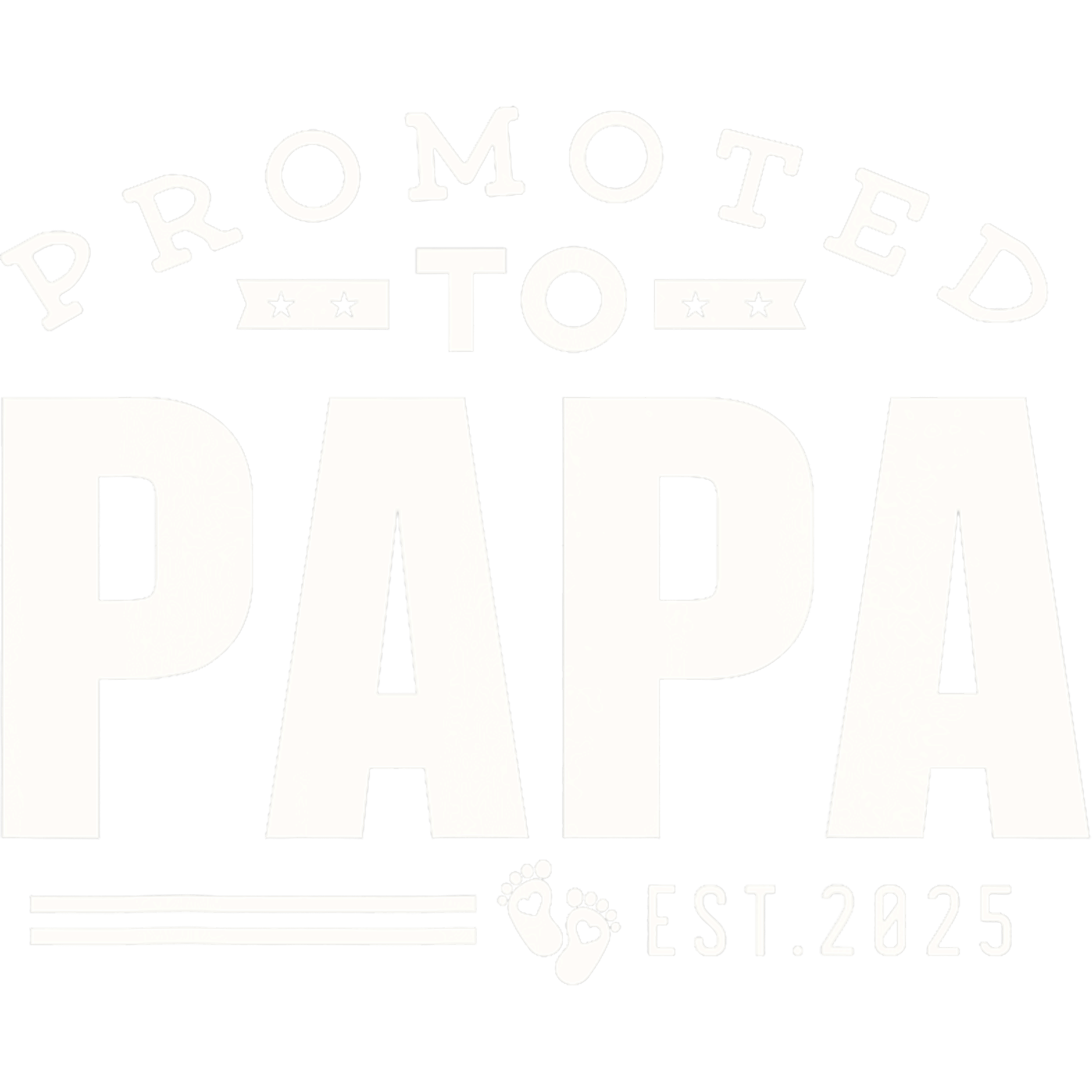 Promoted To Papa Est 2025 First Time Grandpa DTF Transfer