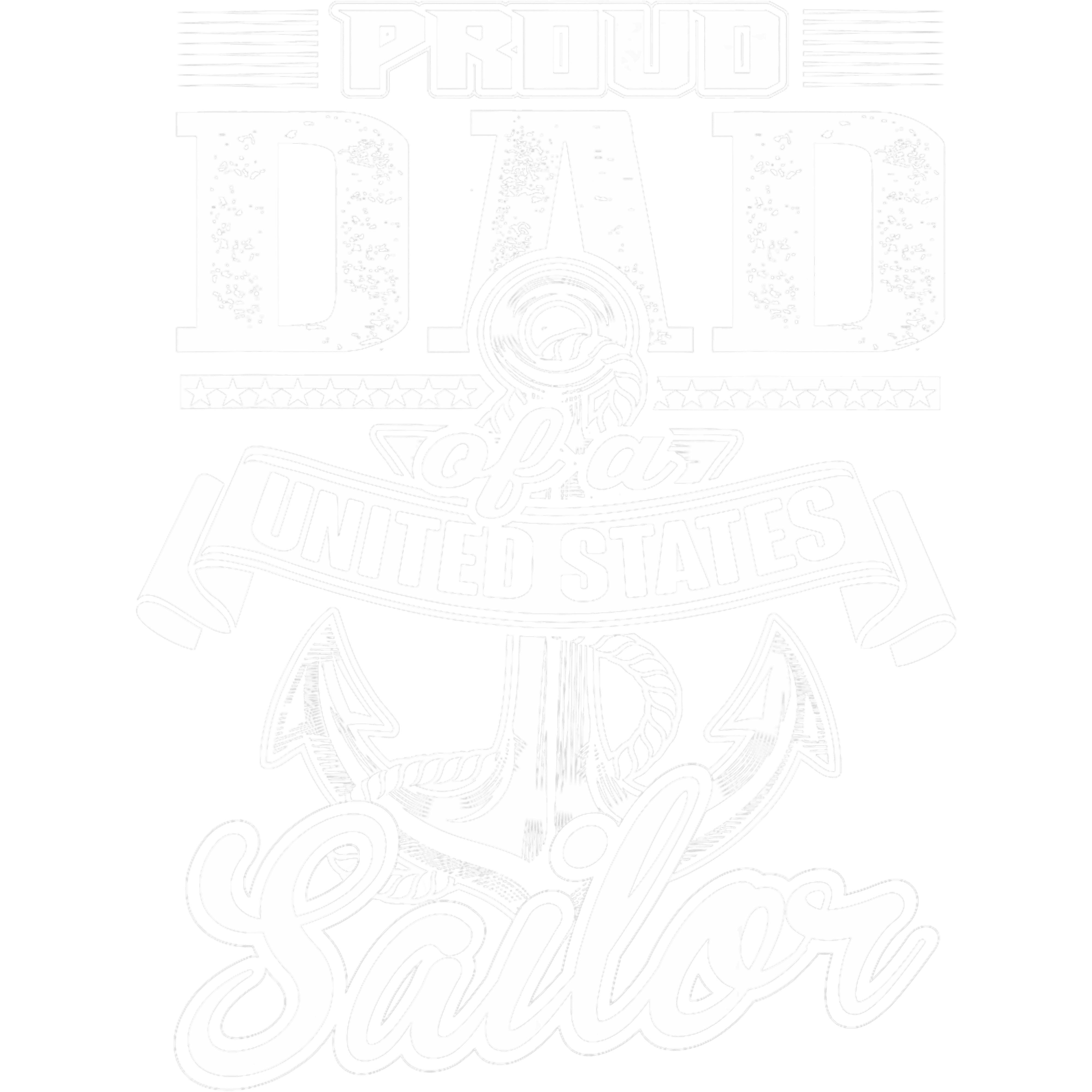 Proud Dad Of A United States Sailor DTF Transfer