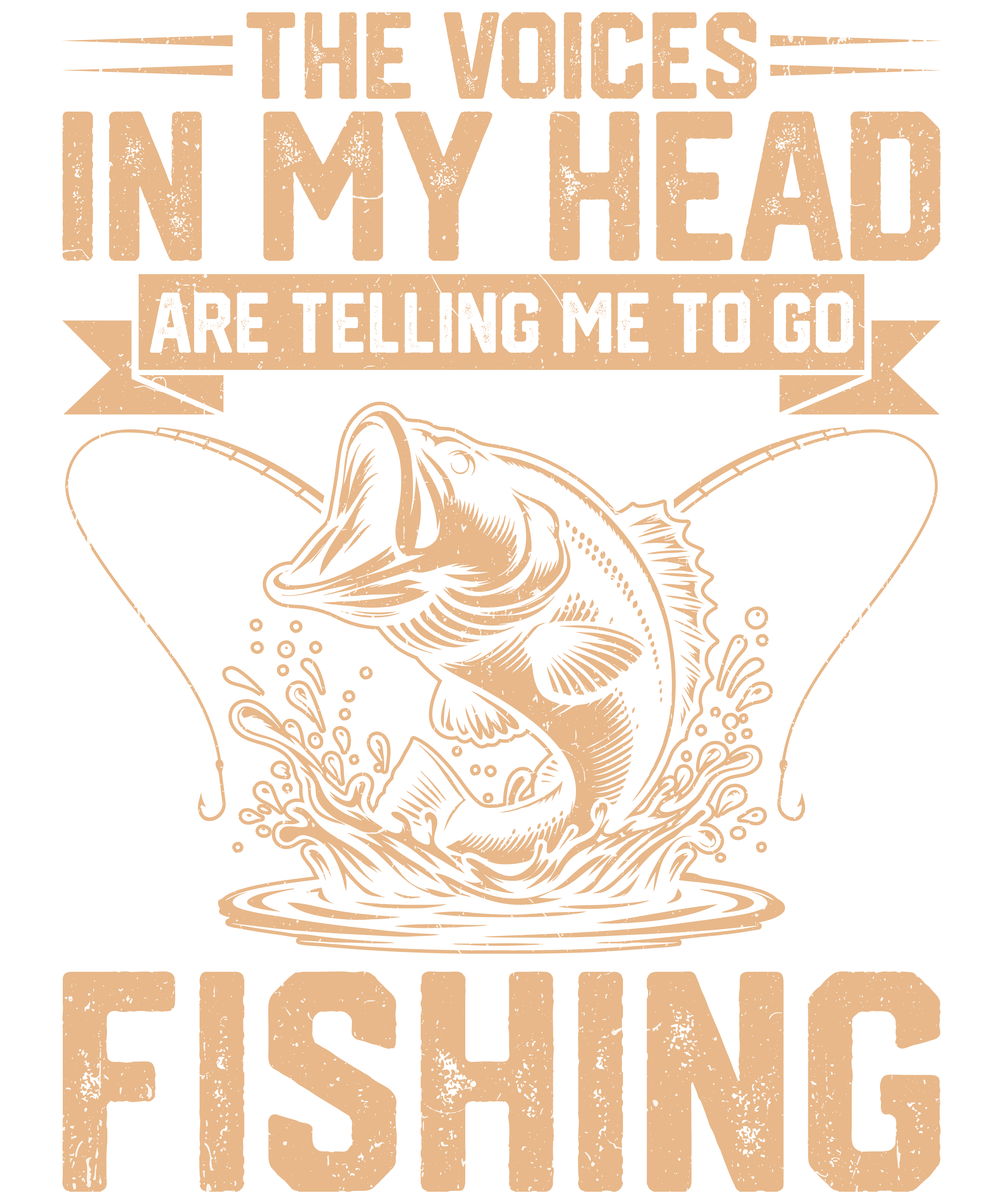 Voices In My Head Fishing DTF Transfer