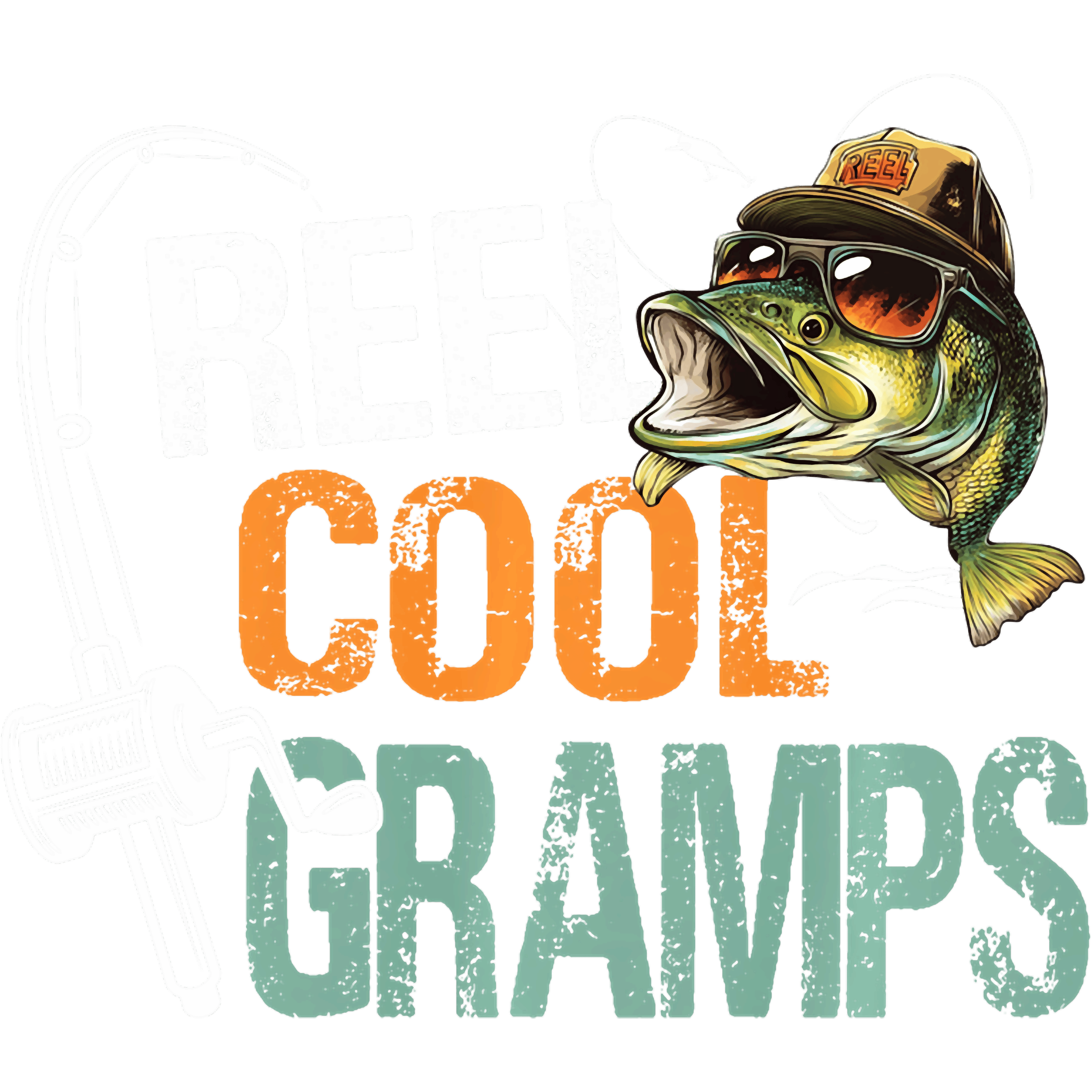 Reel Cool Gramps Fishing DTF Transfer