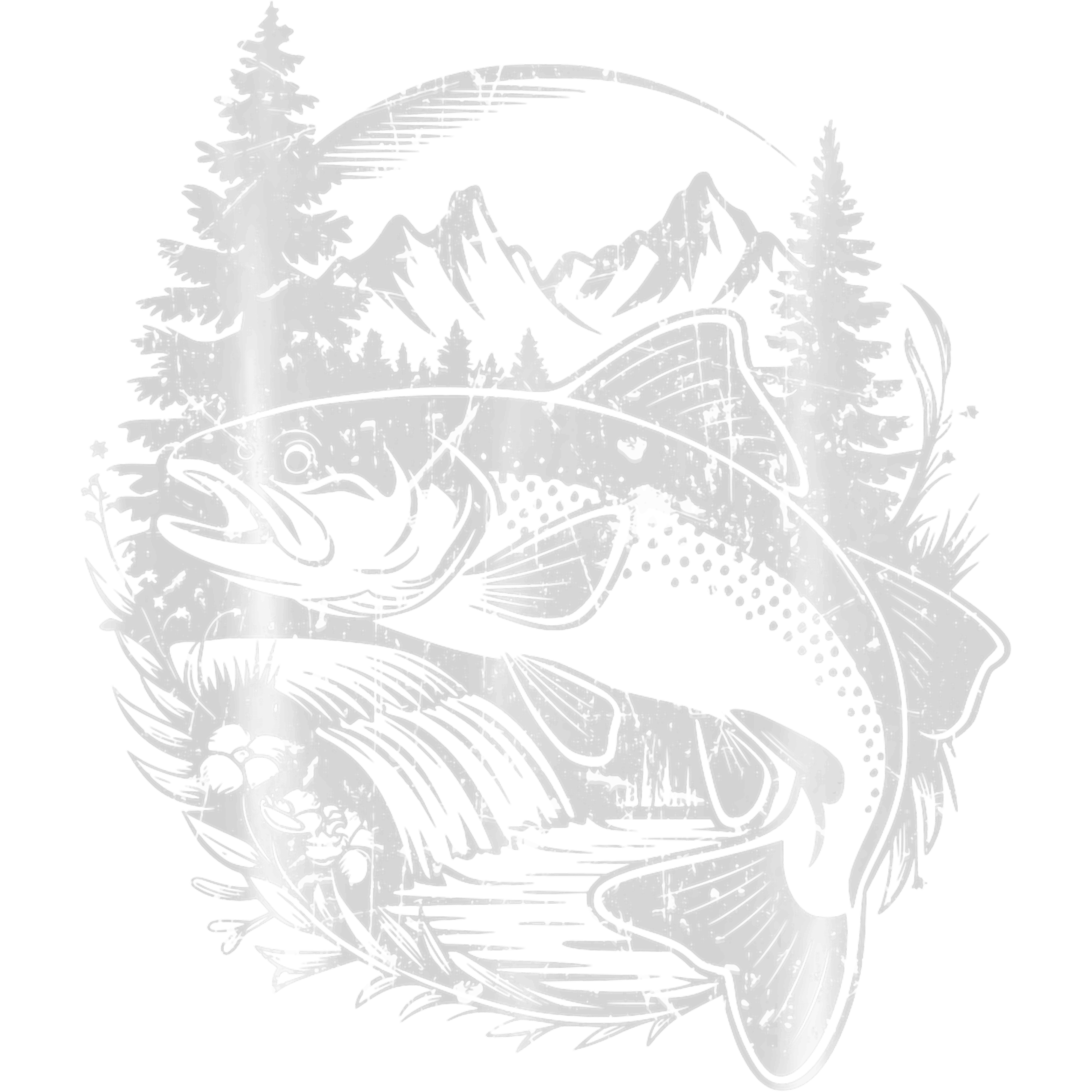 Trout Fishing Mountain Wilderness DTF Transfer