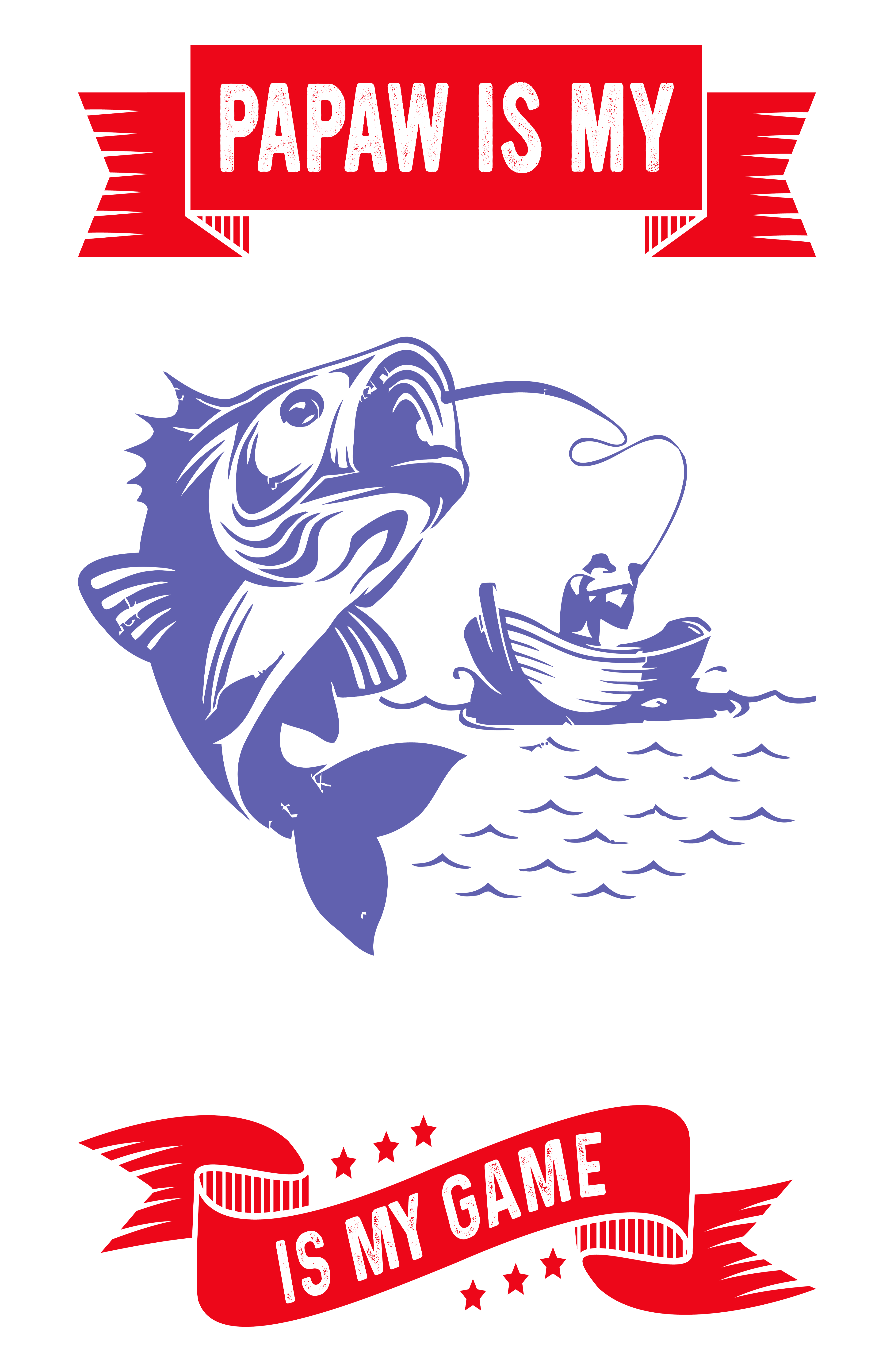 Papaw Fishing Legend DTF Transfer