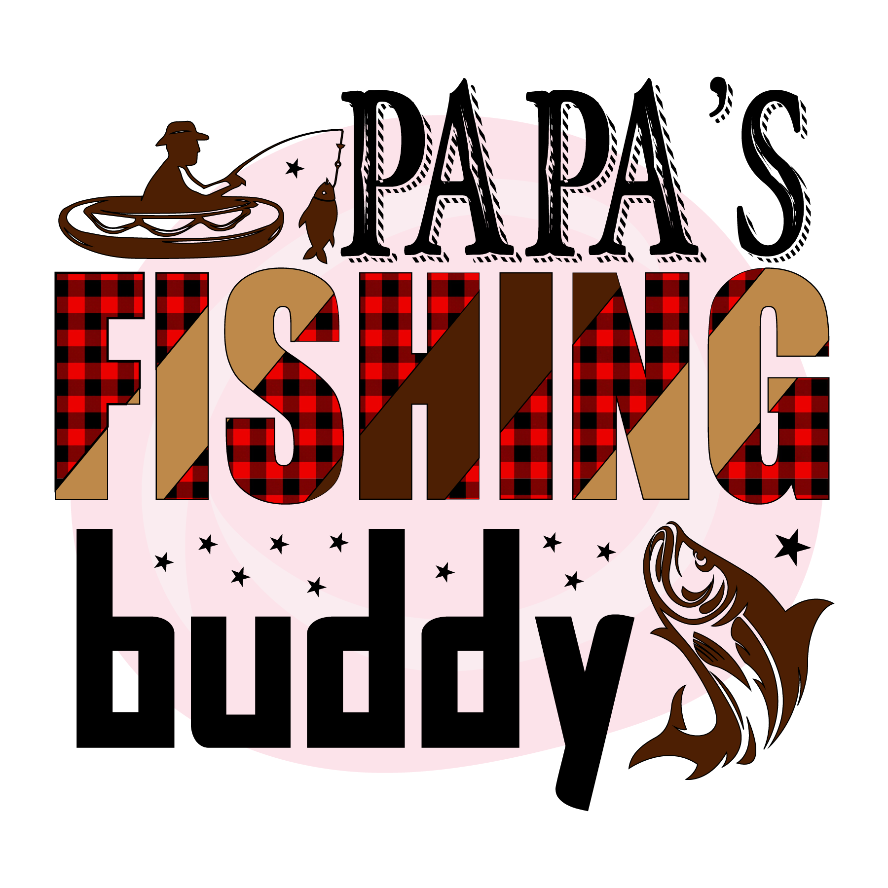 Papa Fishing DTF Transfer