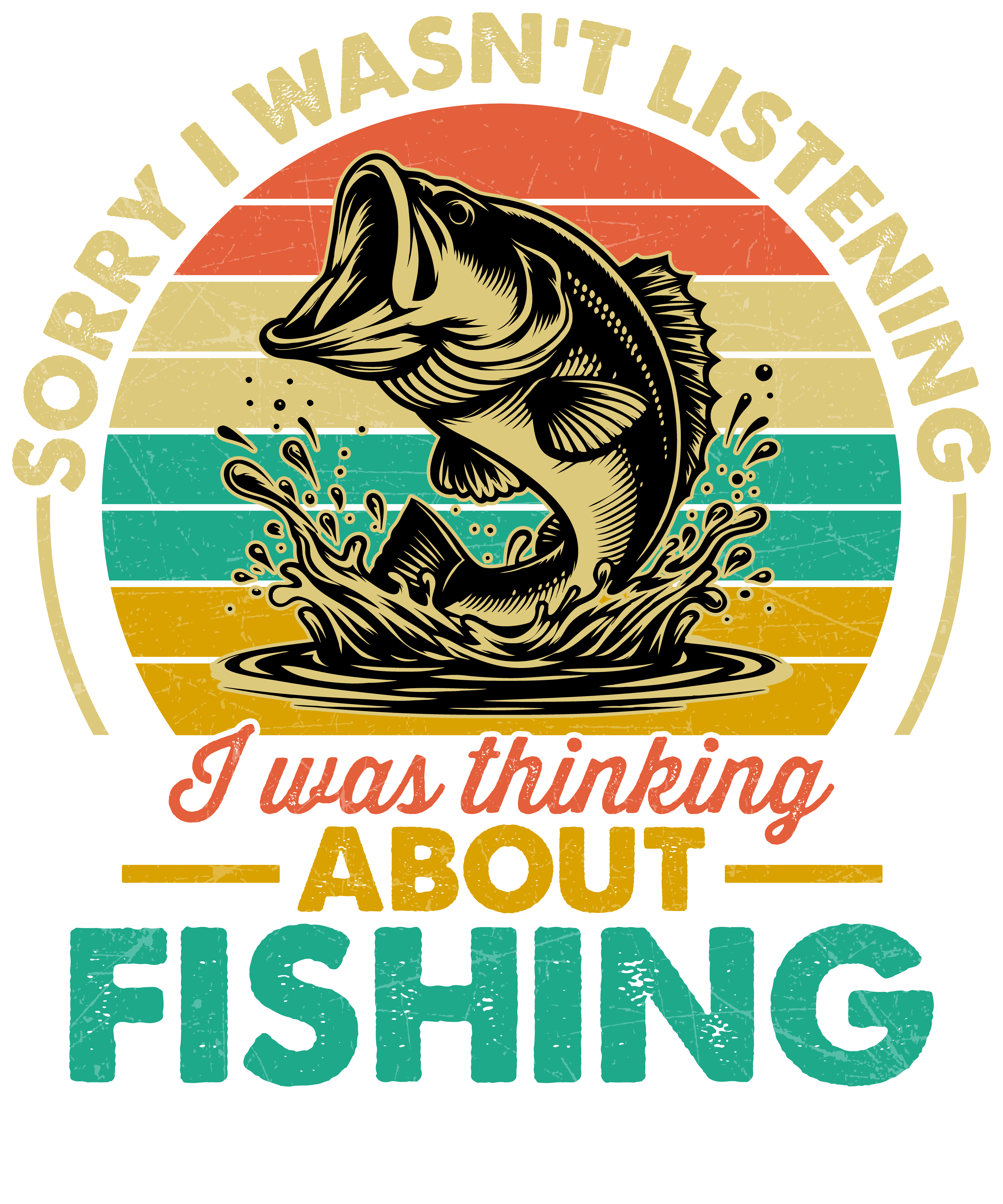 Thinking About Fishing DTF Transfer
