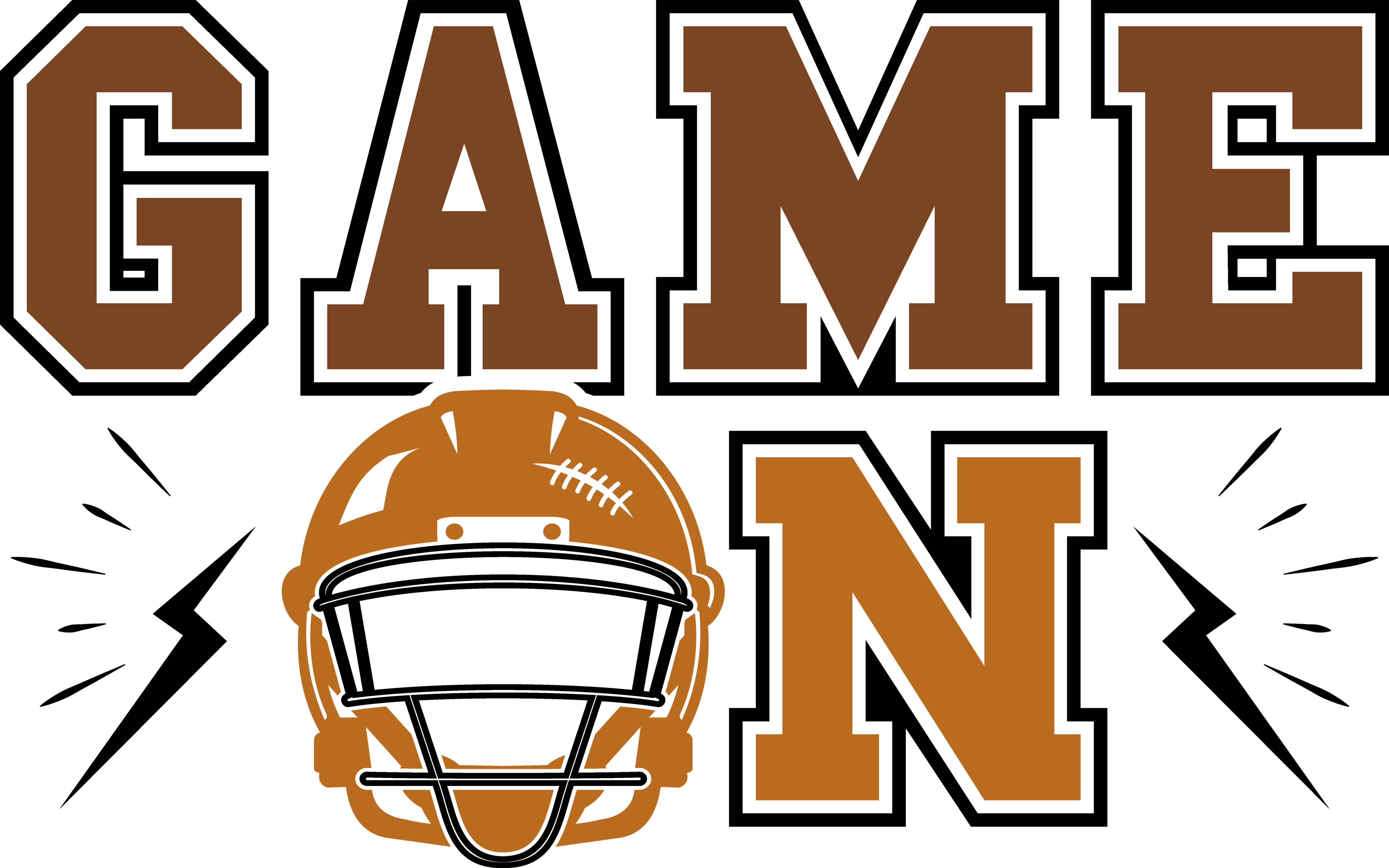 Game On Football Helmet DTF Transfer