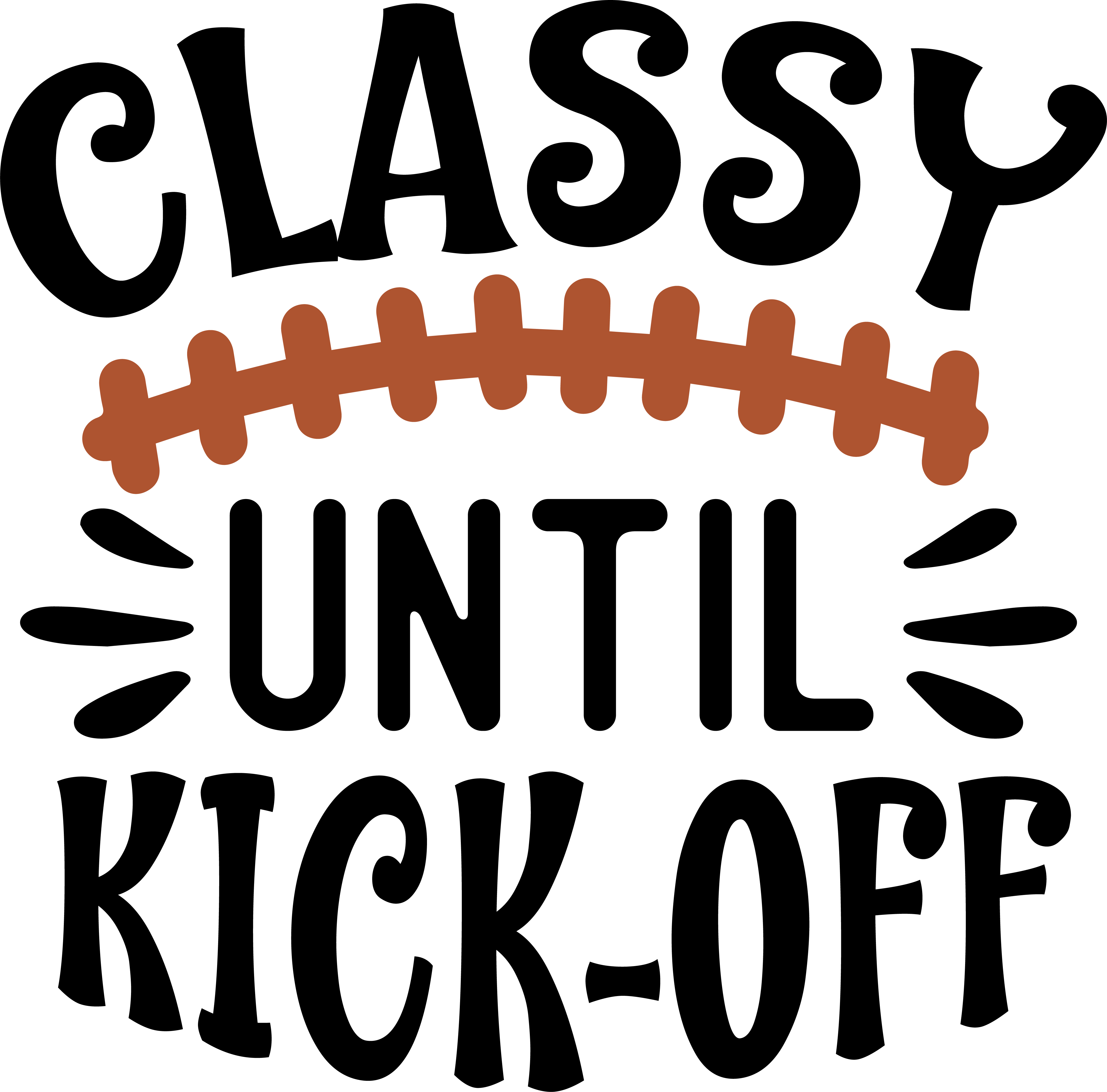 Football Laces Graphic DTF Transfer