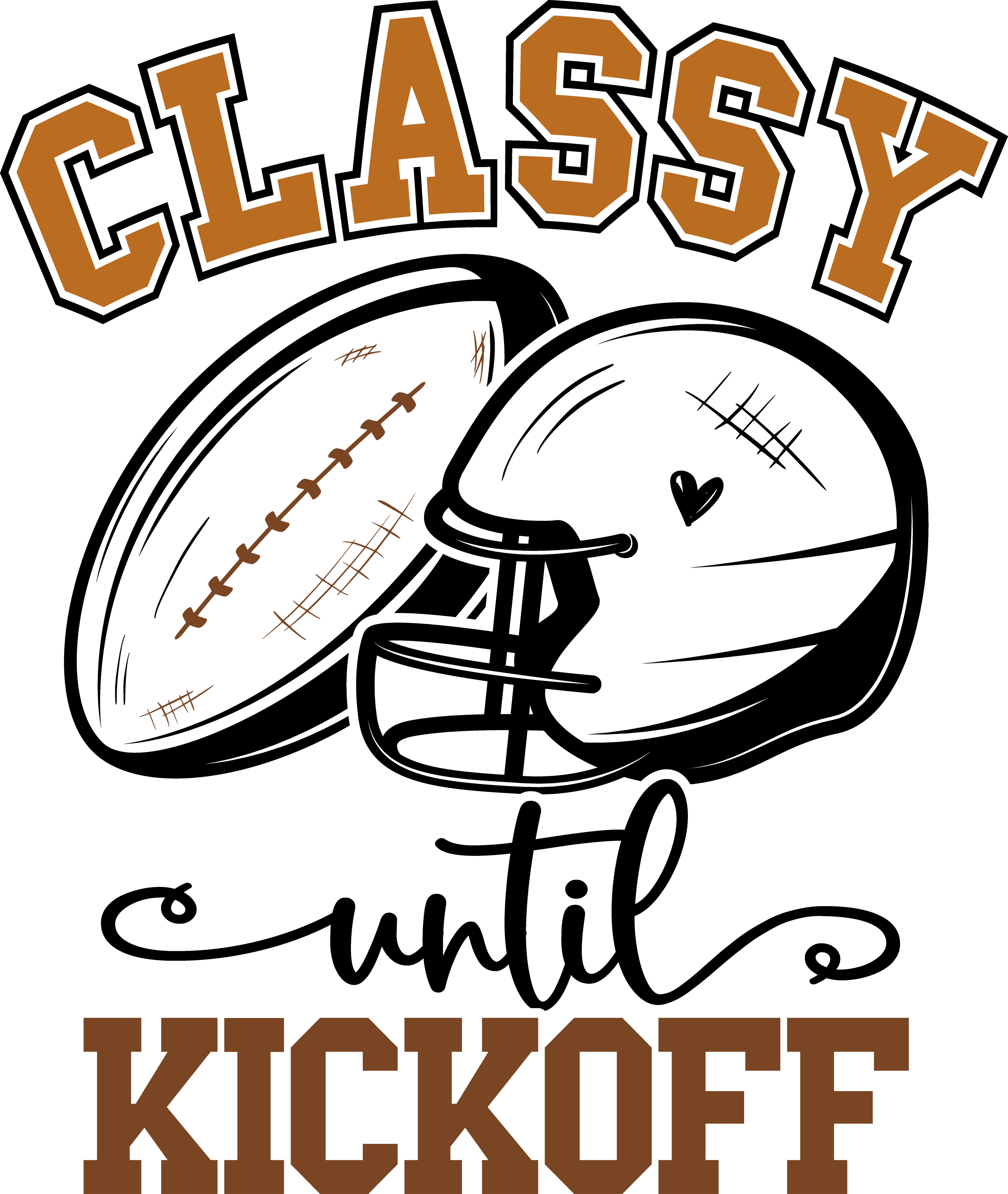 Classy Football Kickoff Graphic DTF Transfer