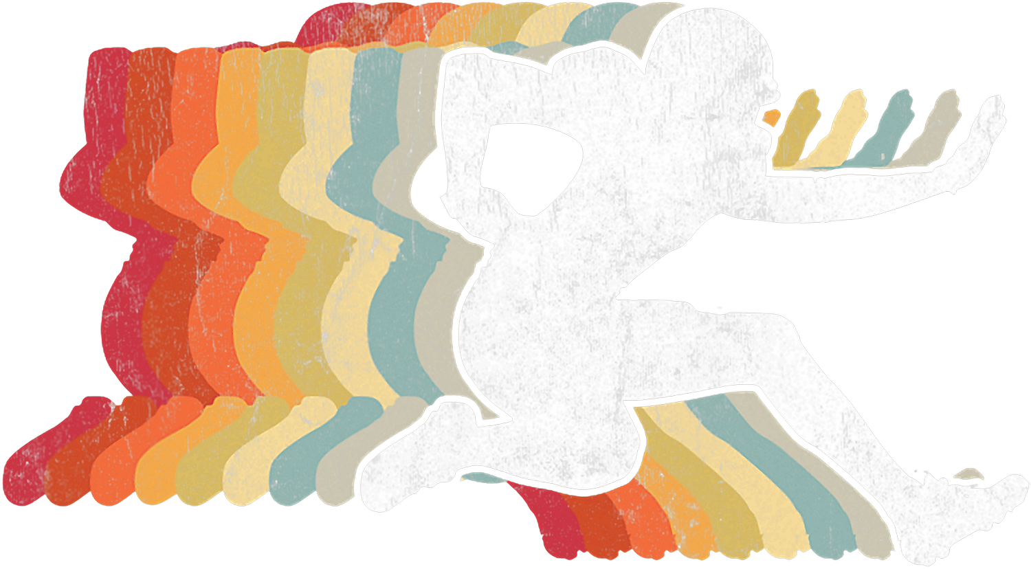 Retro Football Catch Silhouette Vintage Football Player DTF Transfer