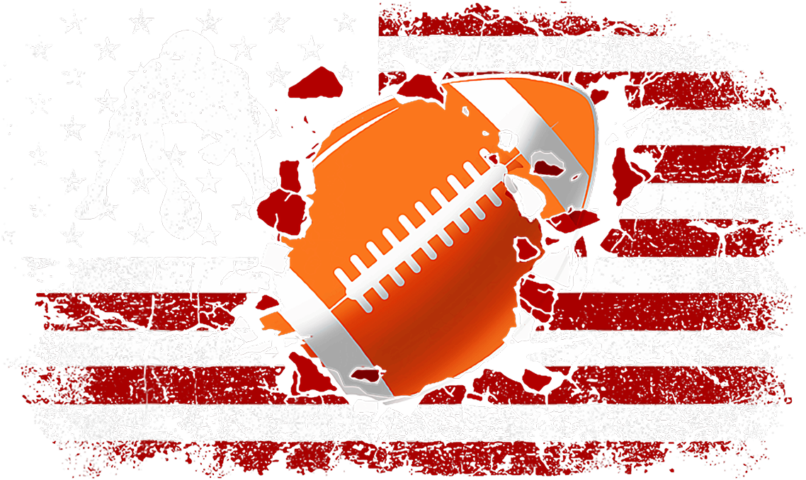 American Football Player USA Flag Patriotic Sports DTF Transfer
