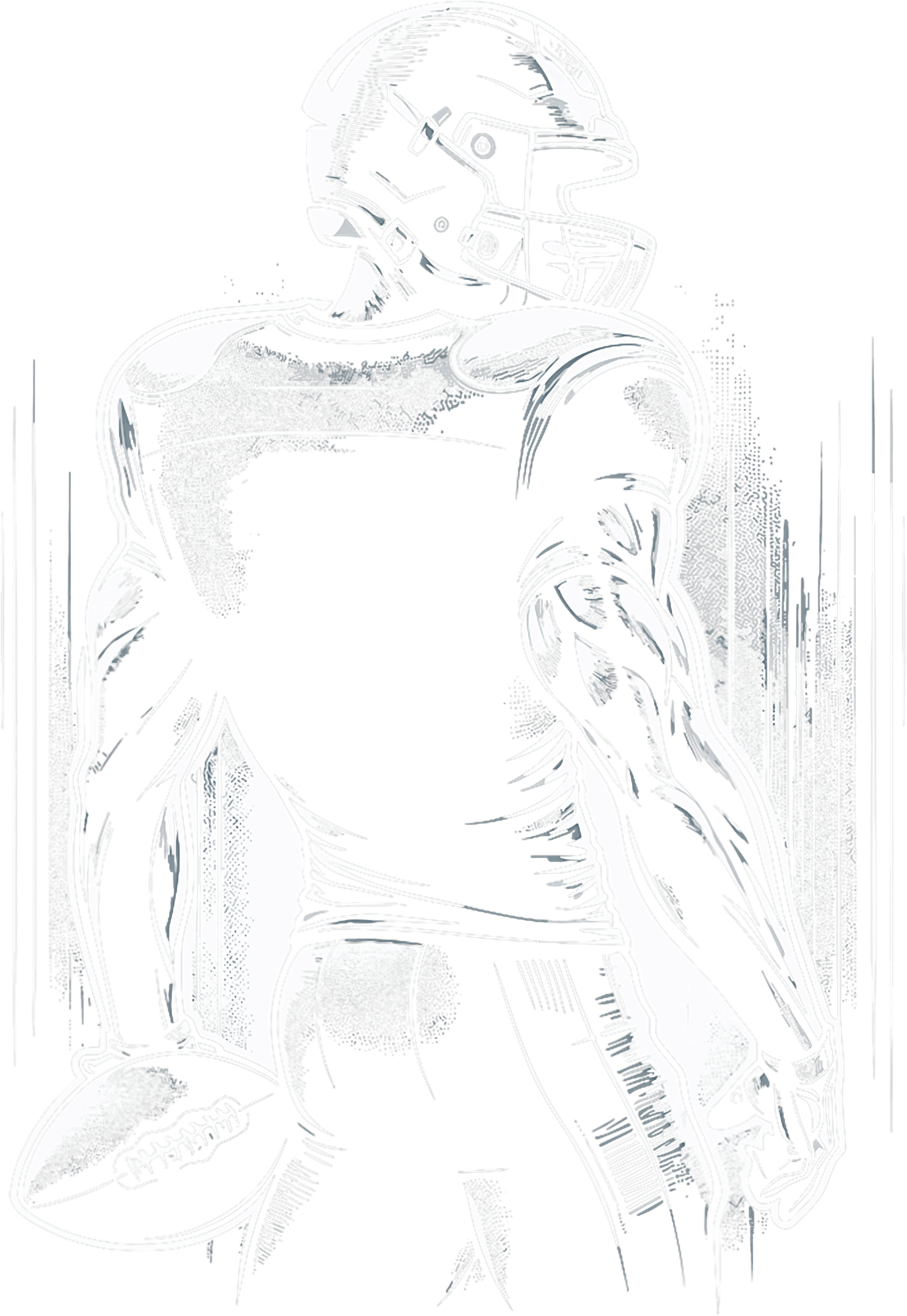 Football Player Vintage Black And White Athlete DTF Transfer