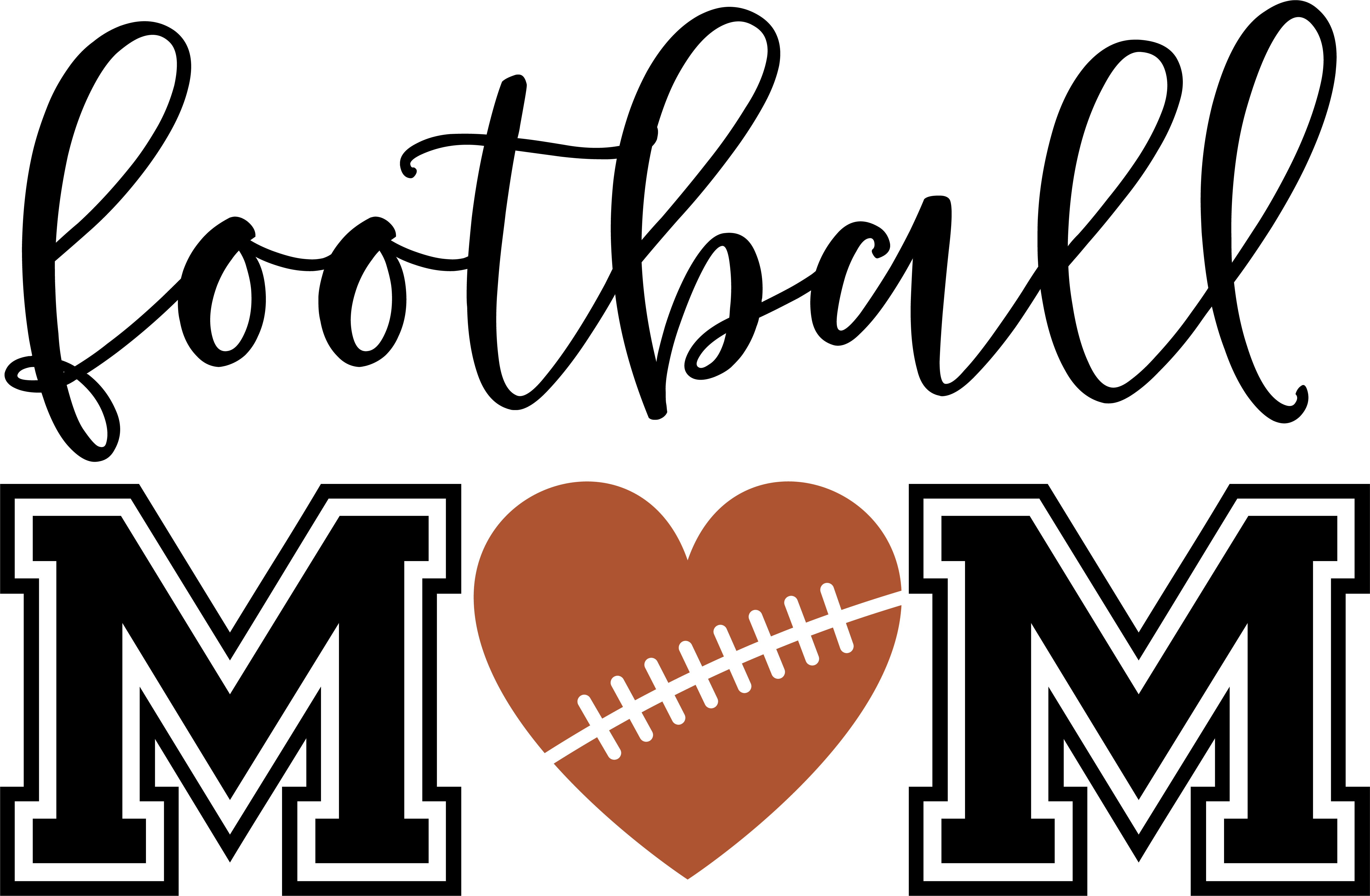 Football Heart DTF Transfer