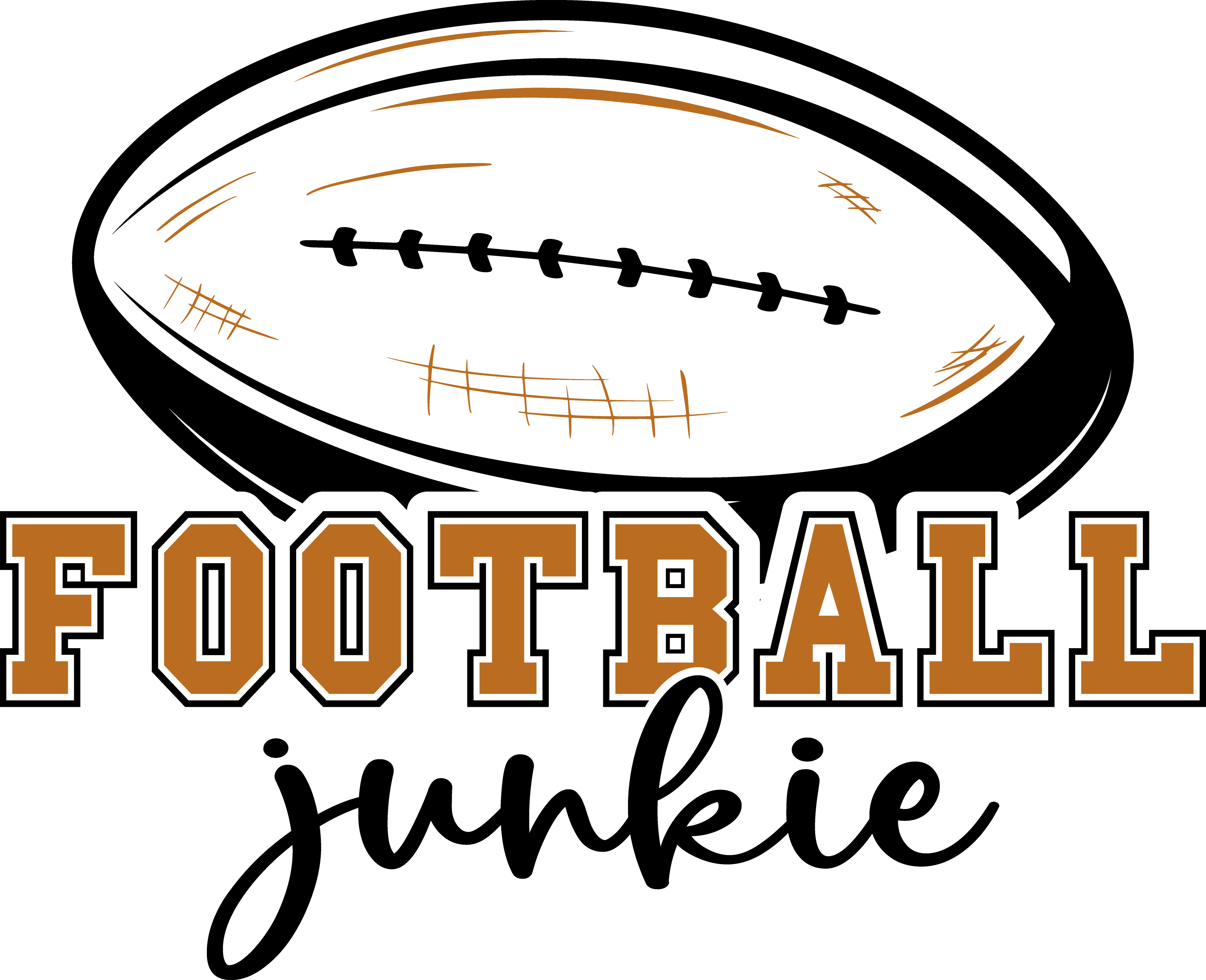 Vintage Football Junkie Graphic DTF Transfer