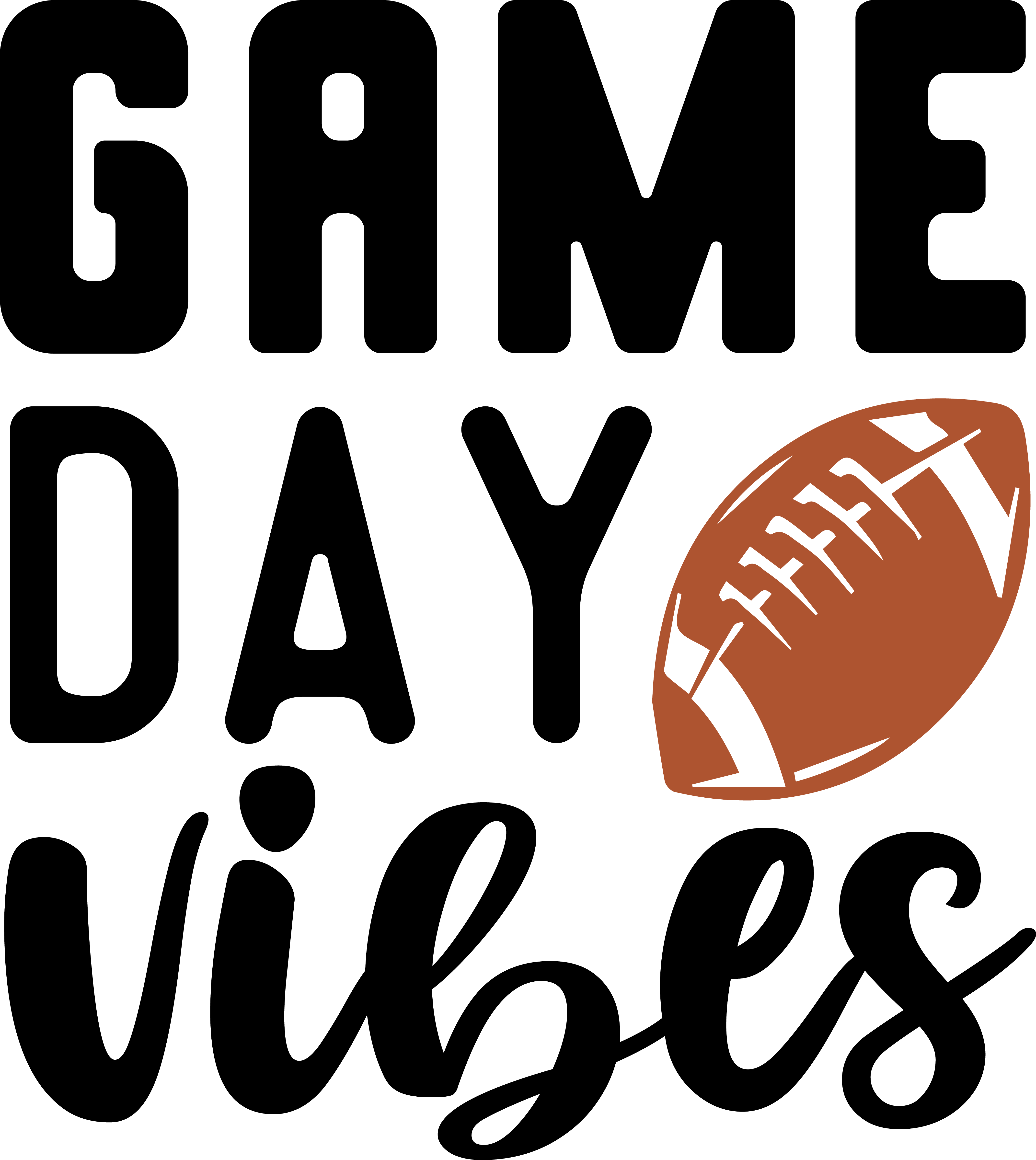 Classic American Football Illustration DTF Transfer