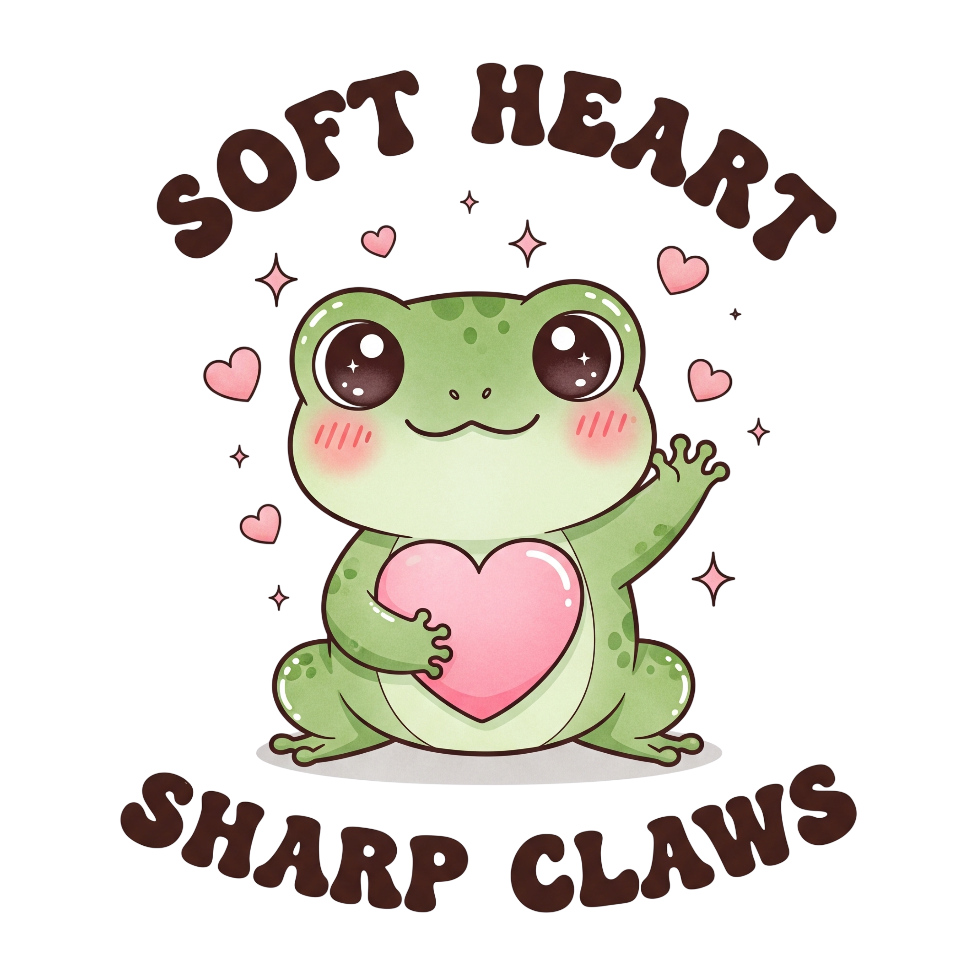 Soft Heart Sharp Claws DTF Transfer