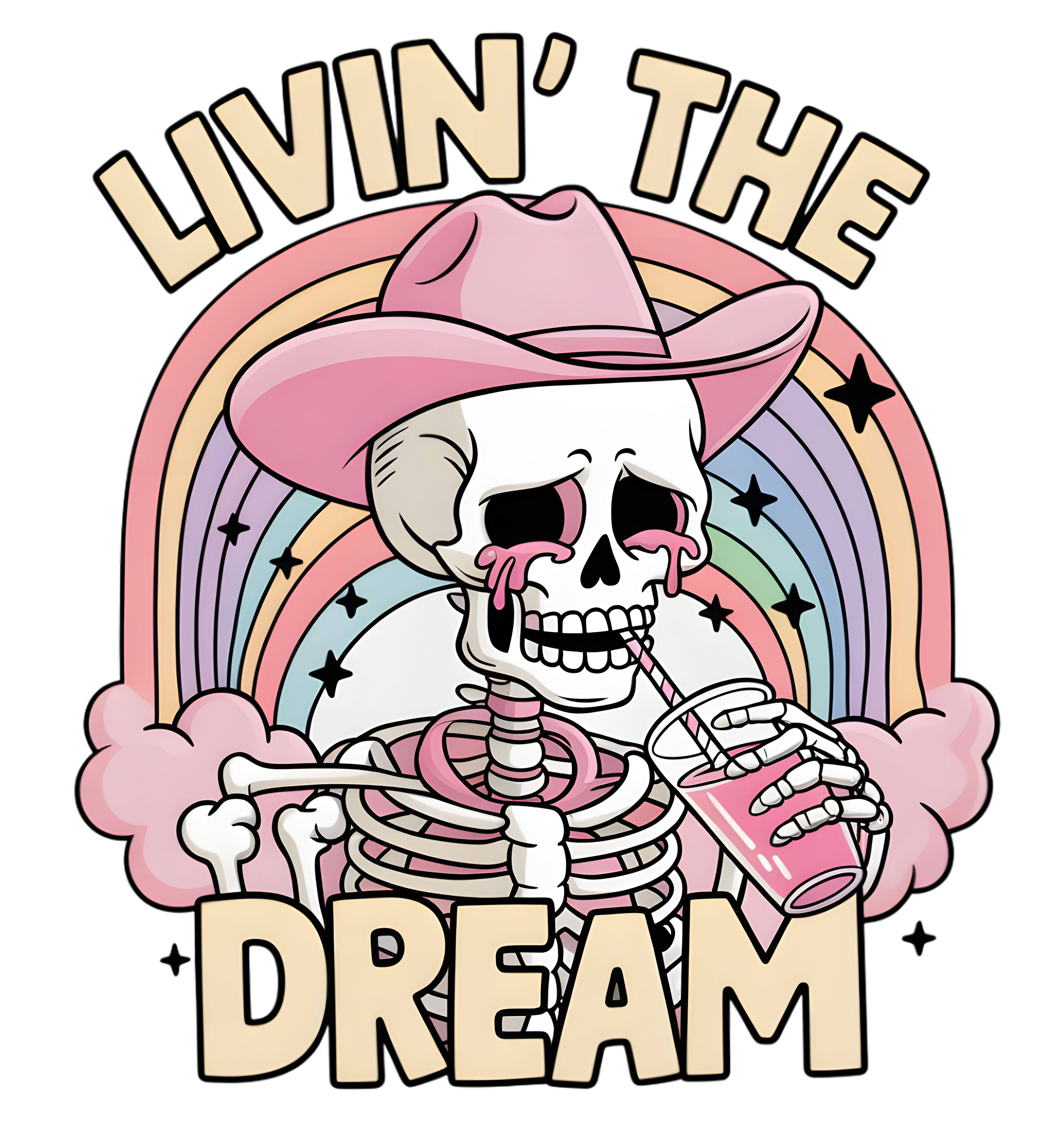 Living The Dream DTF Transfer