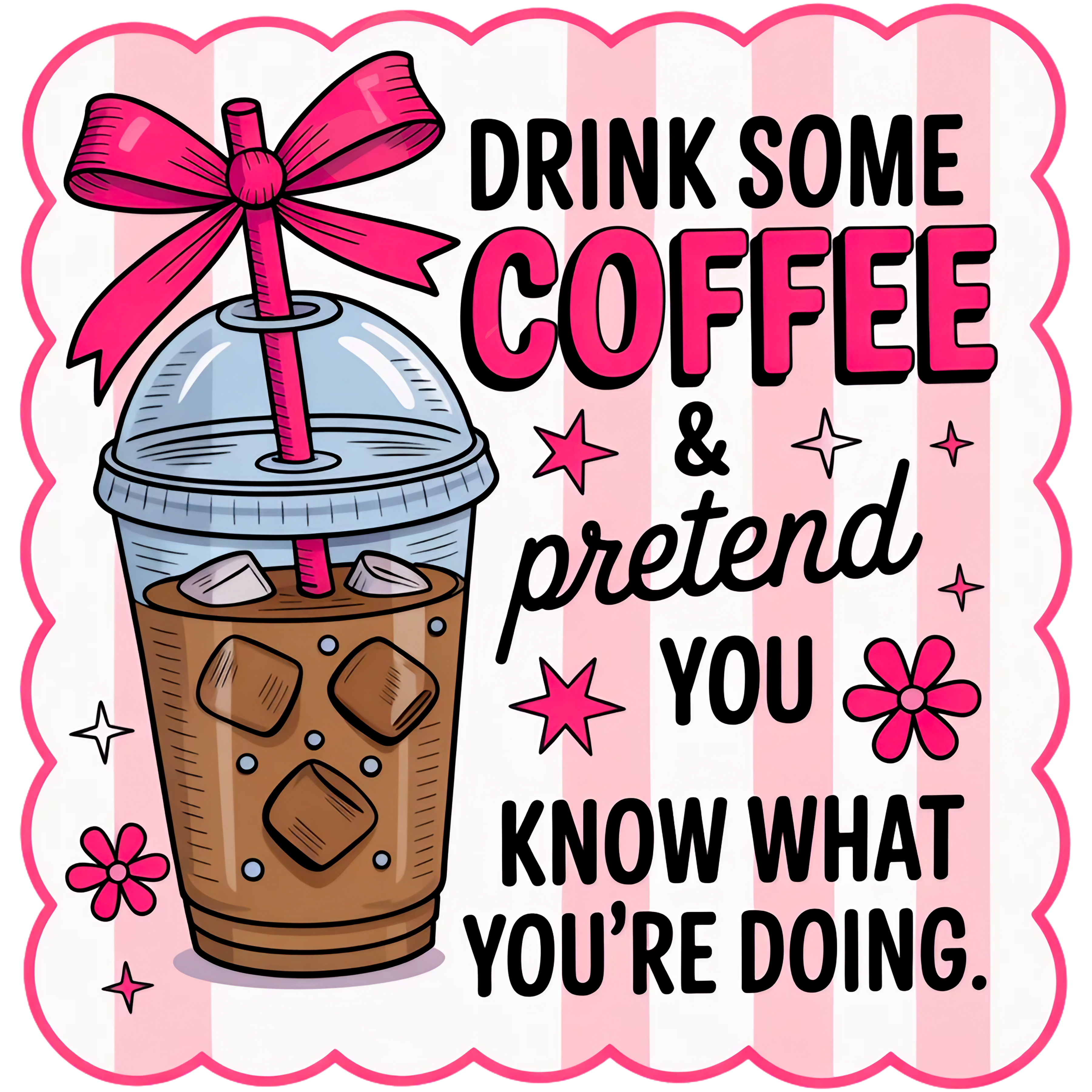 Coffee And Confidence Motivation DTF Transfer