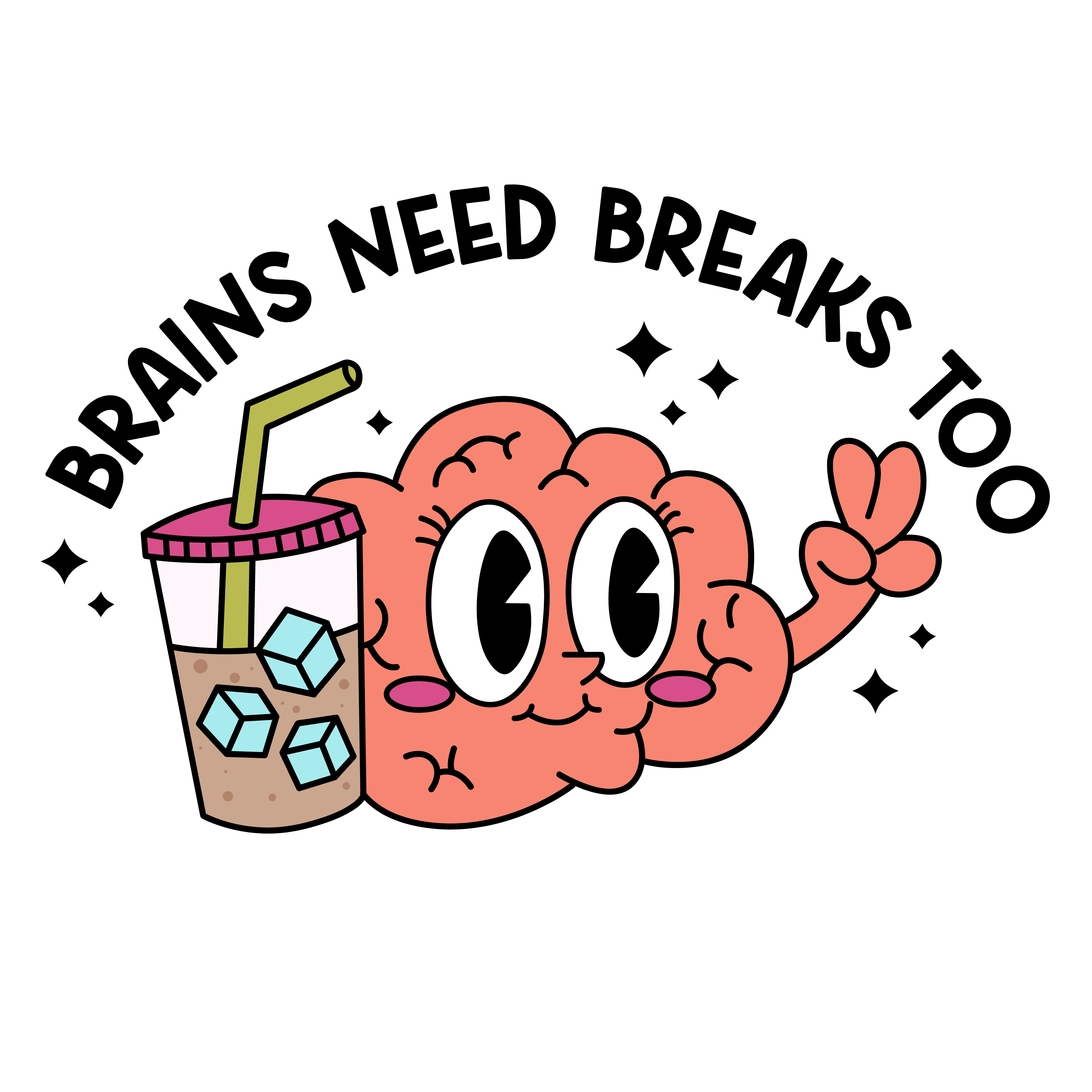 Brain Freeze Mental Health Humor DTF Transfer