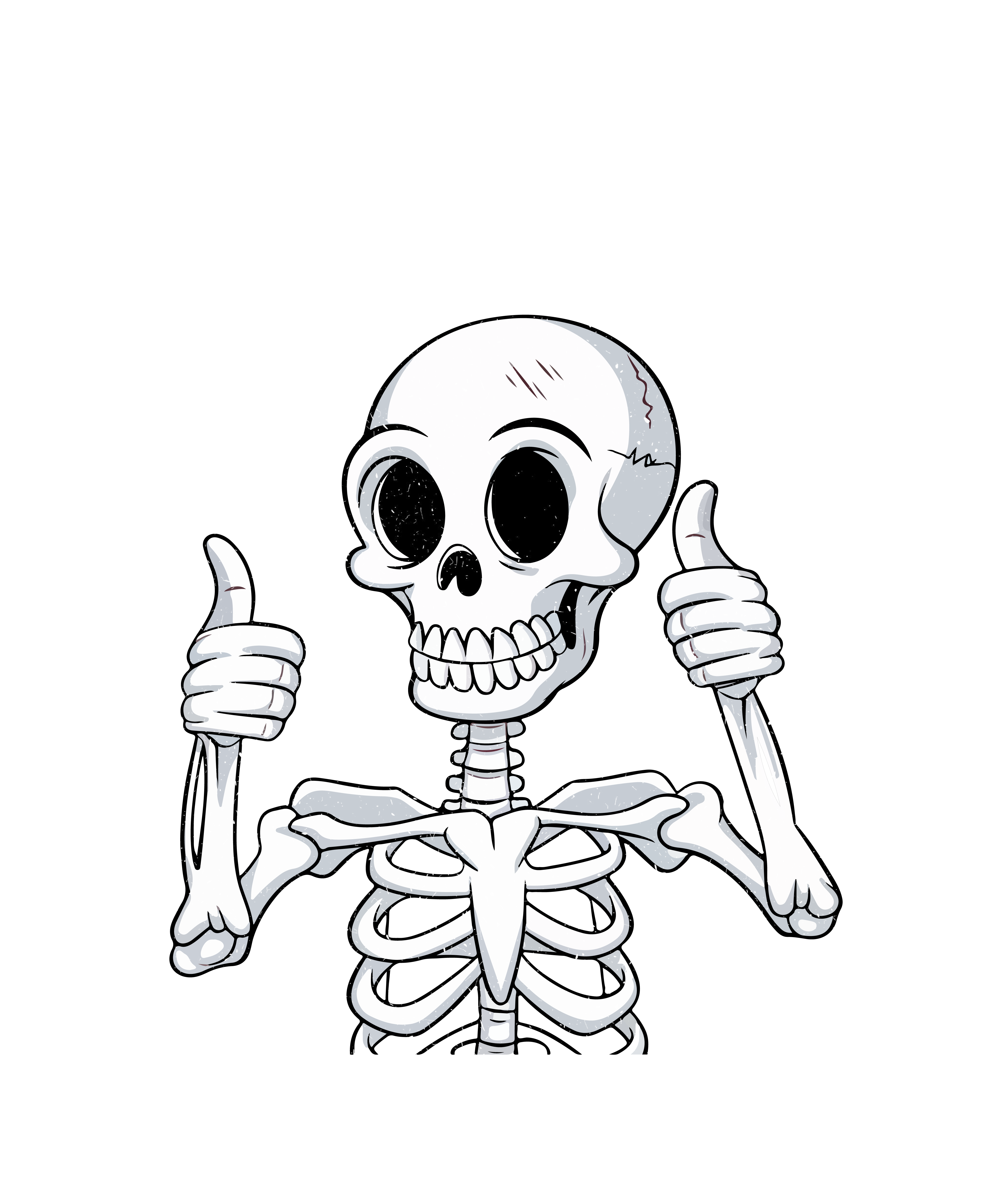 Trauma Made Me Funny Skeleton DTF Transfer