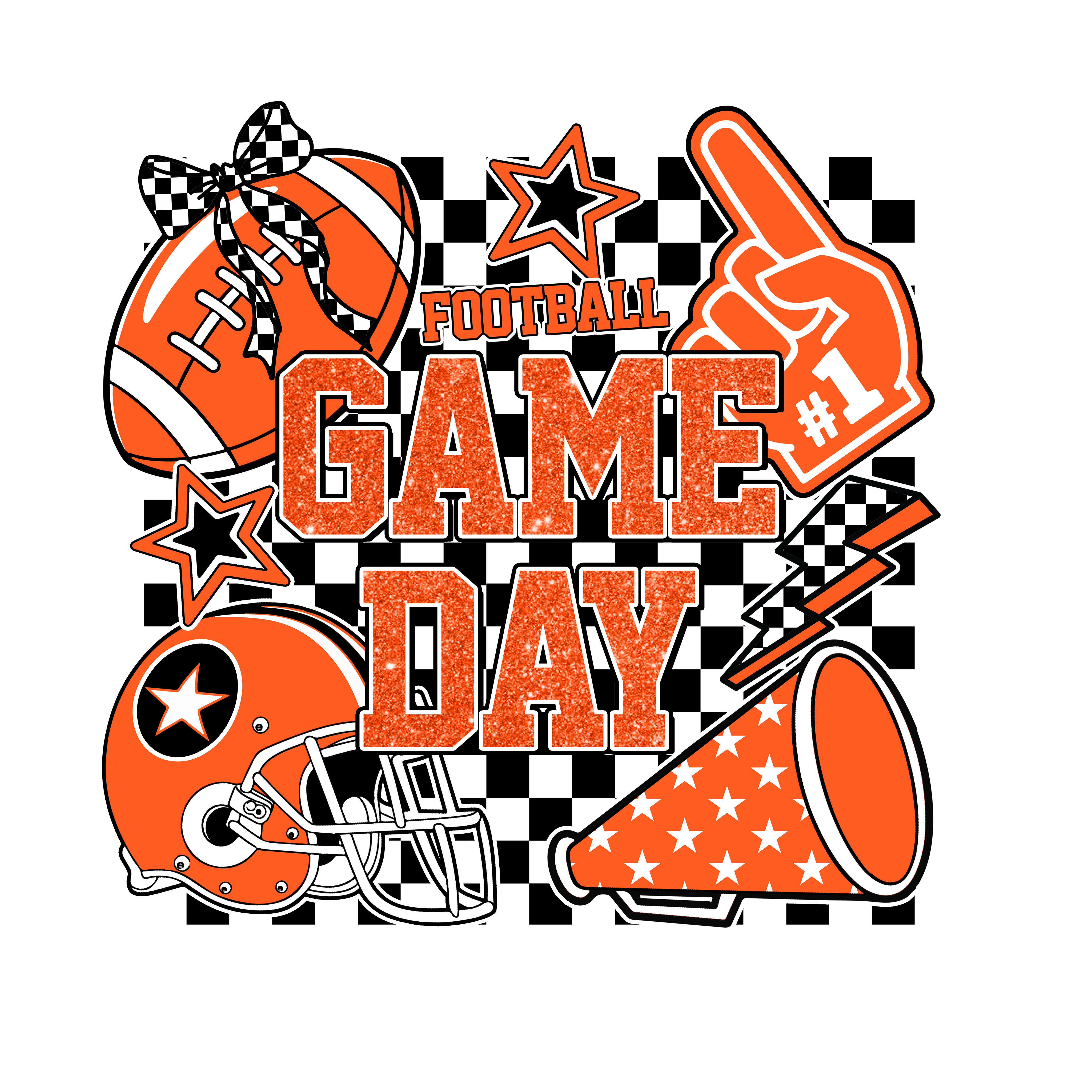 Football Game Day Cheerleader Coquette DTF Transfer