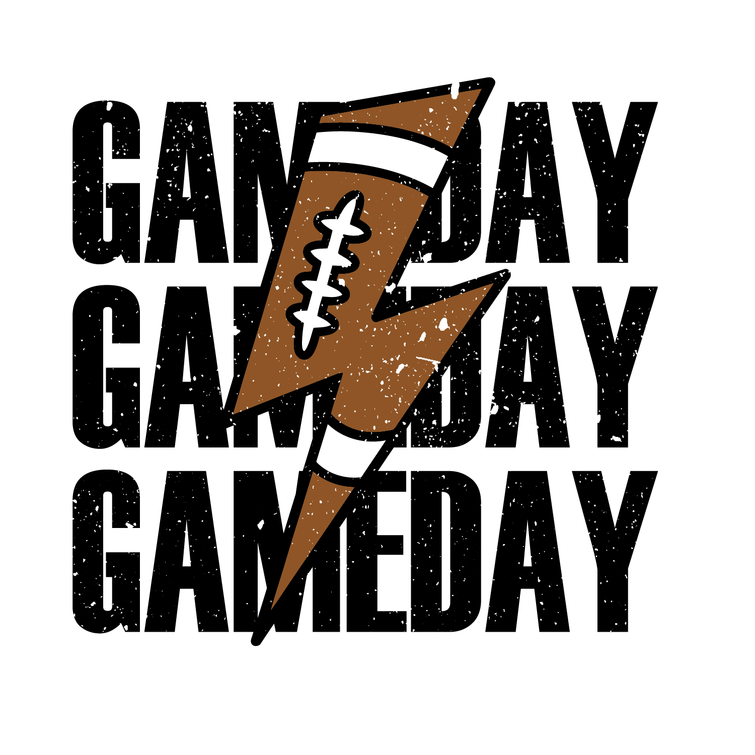 Football Lightning Bolt DTF Transfer