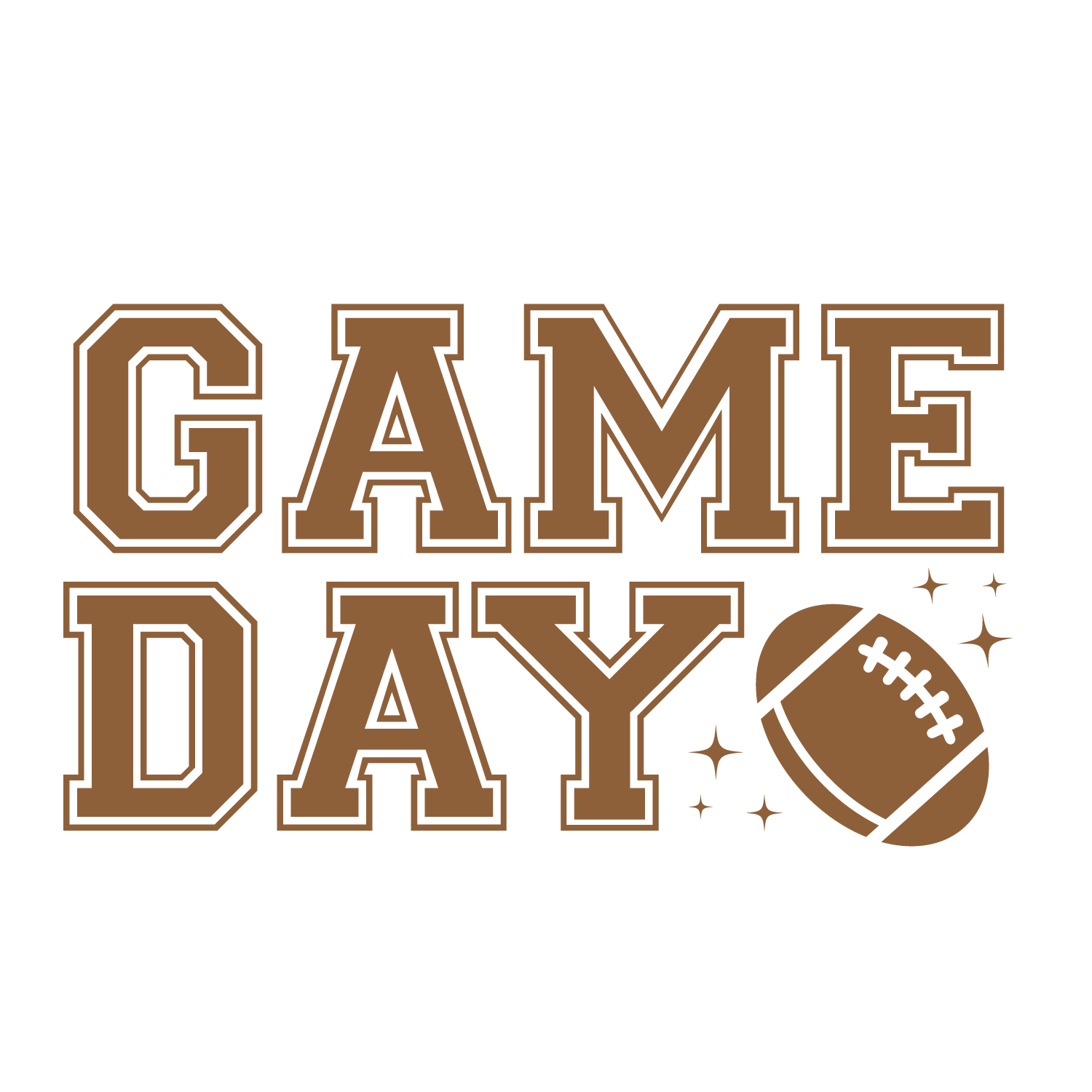 Brown Game Day Football DTF Transfer