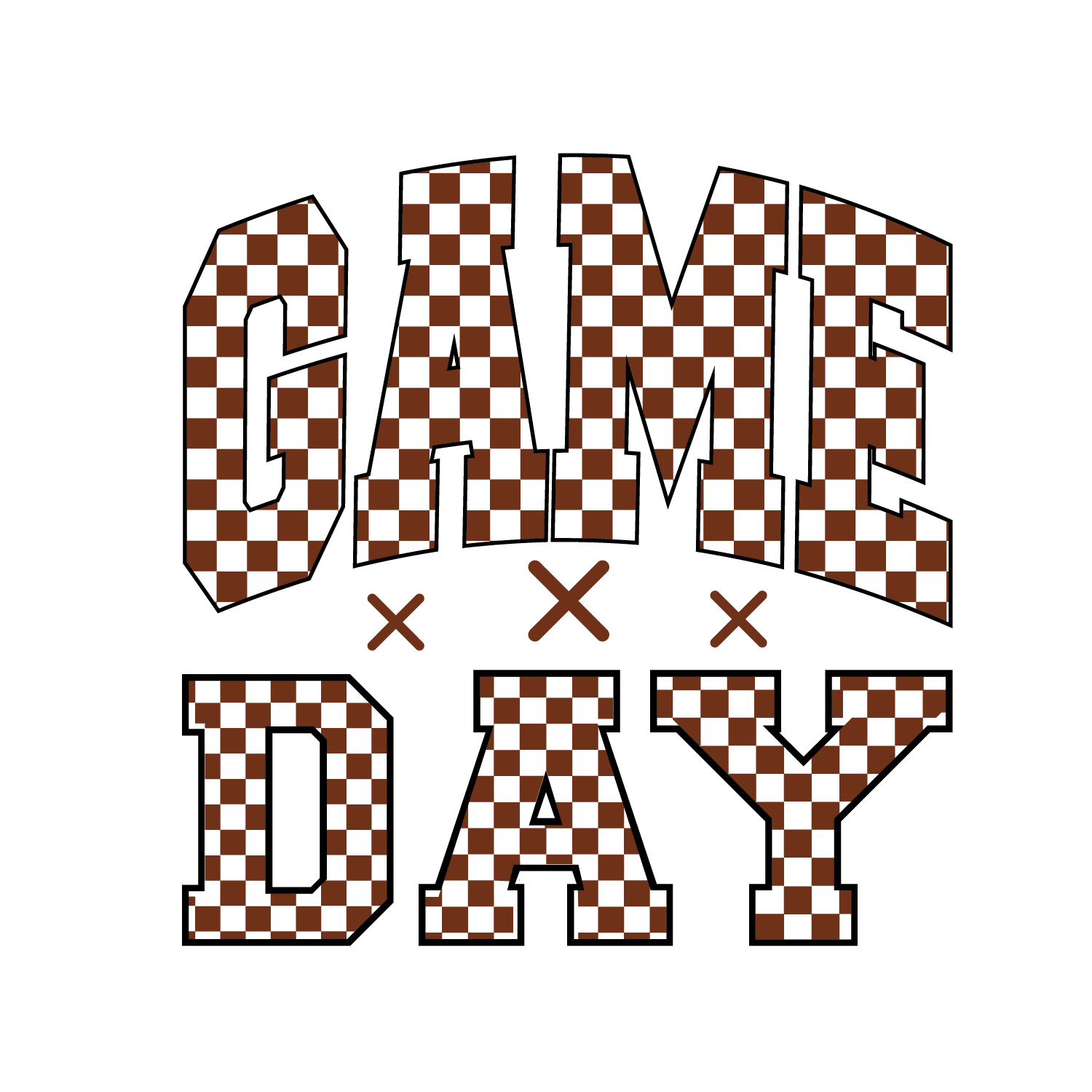 Checkered Game Day Football DTF Transfer