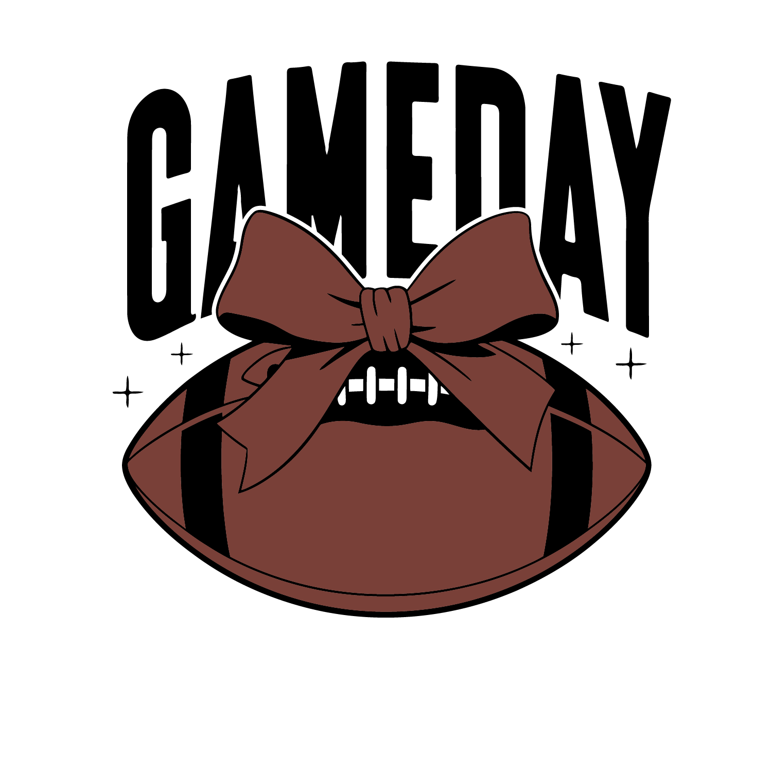 Gameday Football Bow Coquette DTF Transfer