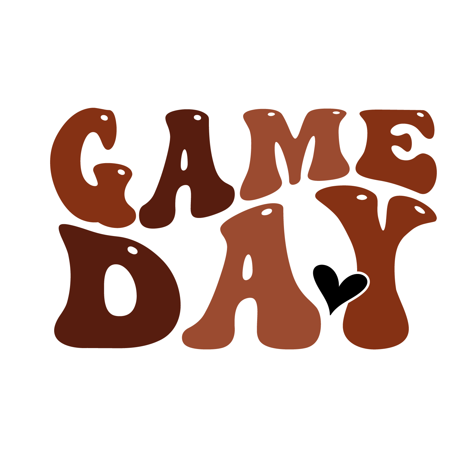 Retro Brown Game Day Vintage DTF Transfer